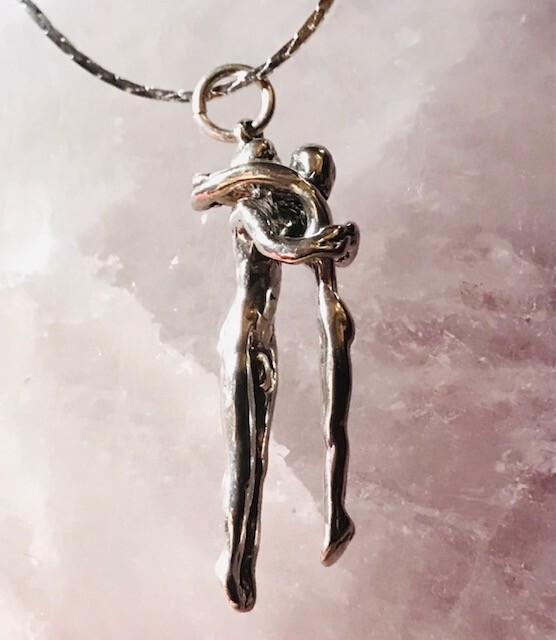 925 Hanging Bodies Male and Female Pendant Hanging Around Together by JKL 170