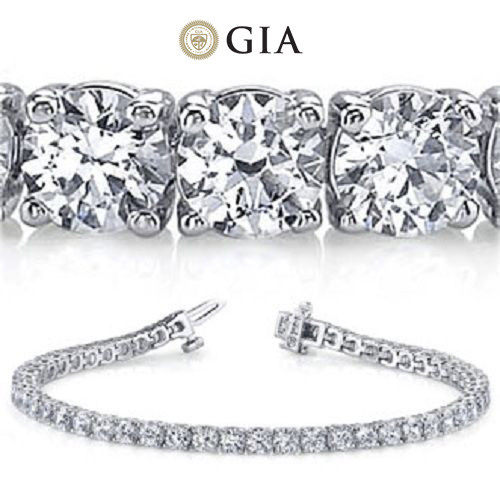 18 ct Round Diamond Tennis Bracelet White Gold GIA F – G VS2 SI1 0.60 – 0.65 ct