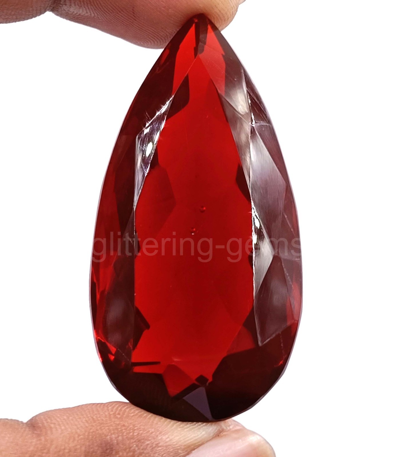 Natural 135.0 Ct Certified Brazilian Red Topaz Pear Cut IGL Loose Gemstone 5JSX