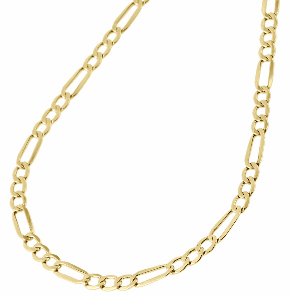 Men&Women’s Real 18K Gold Filled Tarnish-Free 16~32″ Figaro Chain Necklace C139G