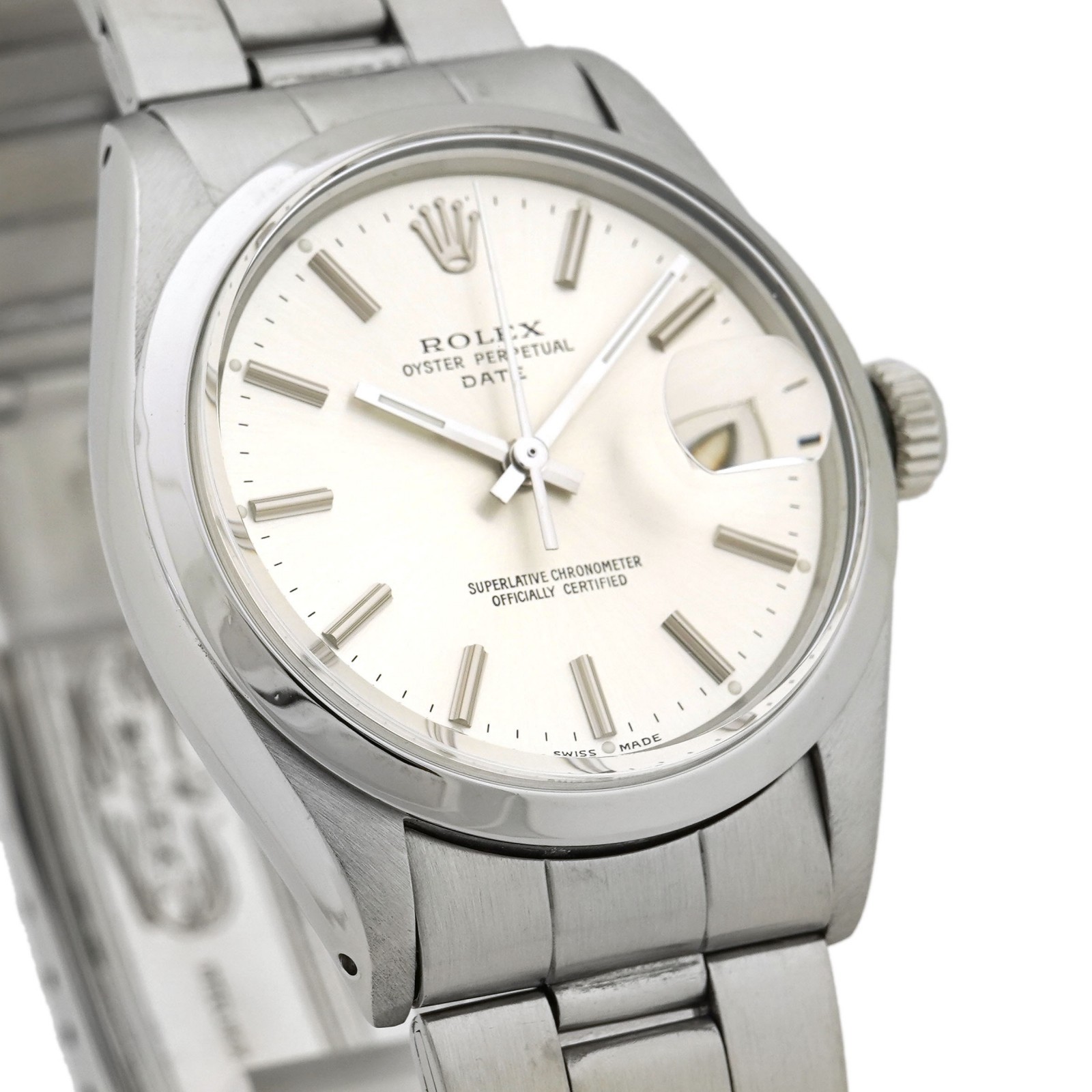 ROLEX Oyster Perpetual Date 1500 Automatic Silver Dial Men
