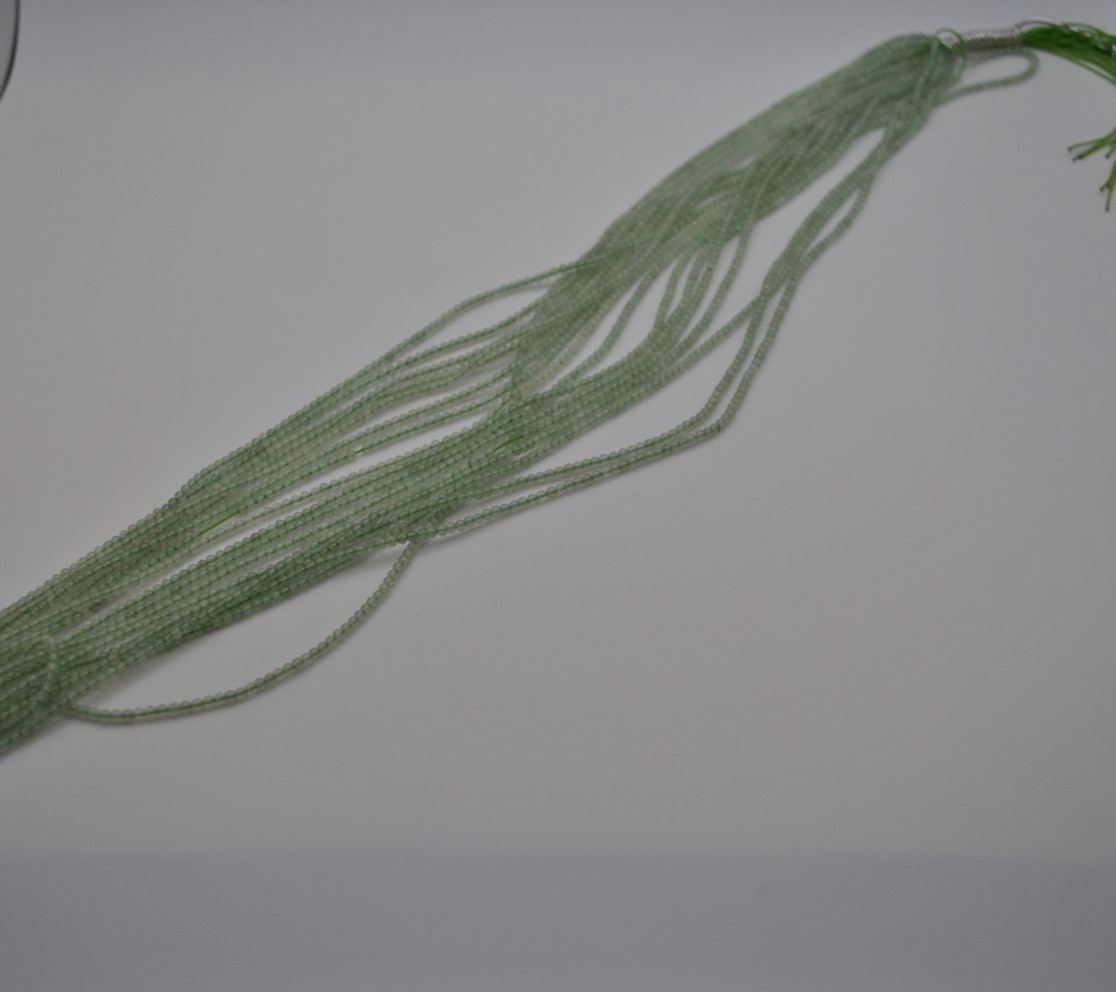 Green Aventurine Round Gemstone Strand with Smooth Stones (No Clasp)