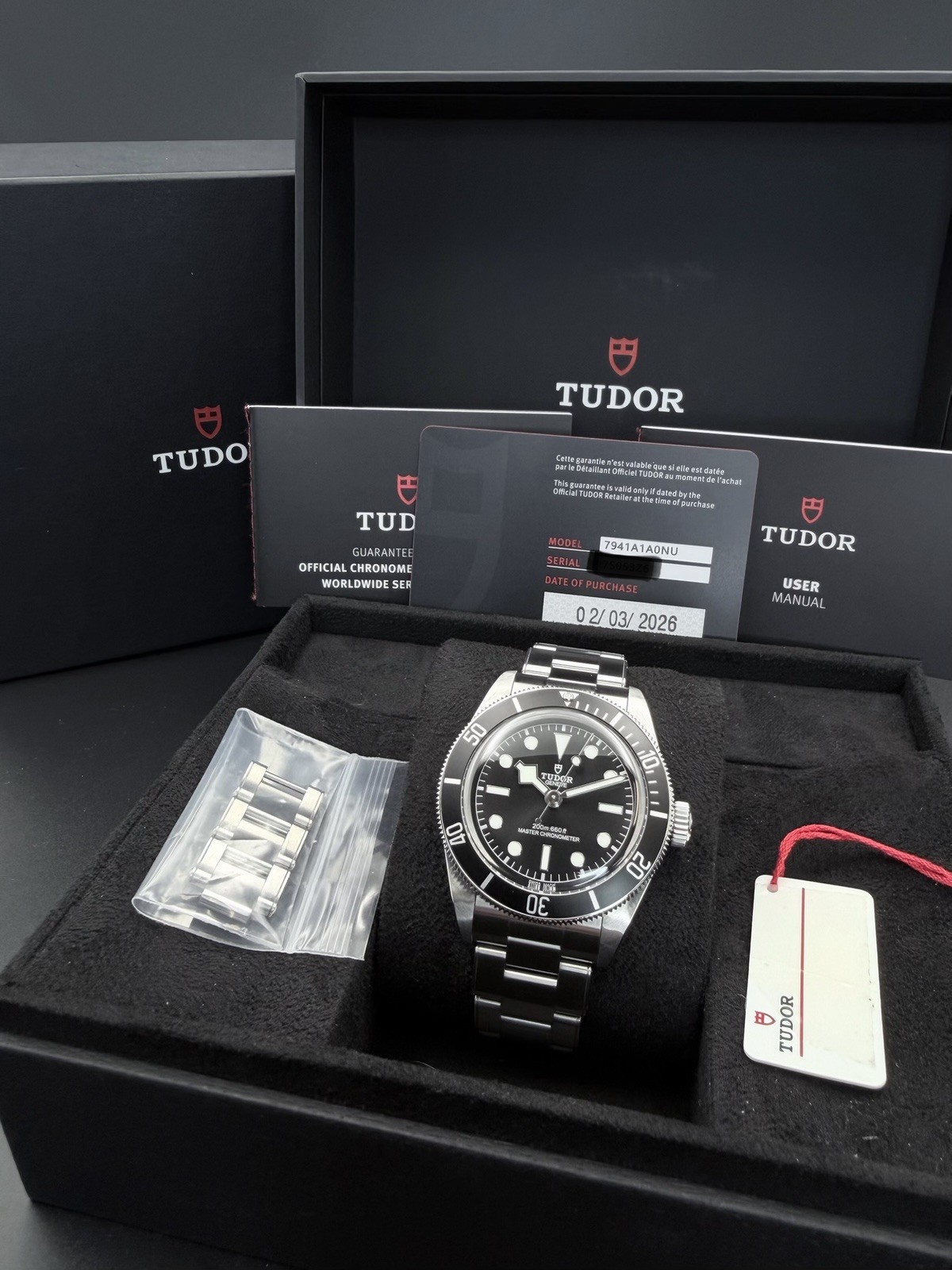 2026 TUDOR Black Bay 41mm Monochrome M7941A1A0NU-0001 Excellent Full Set