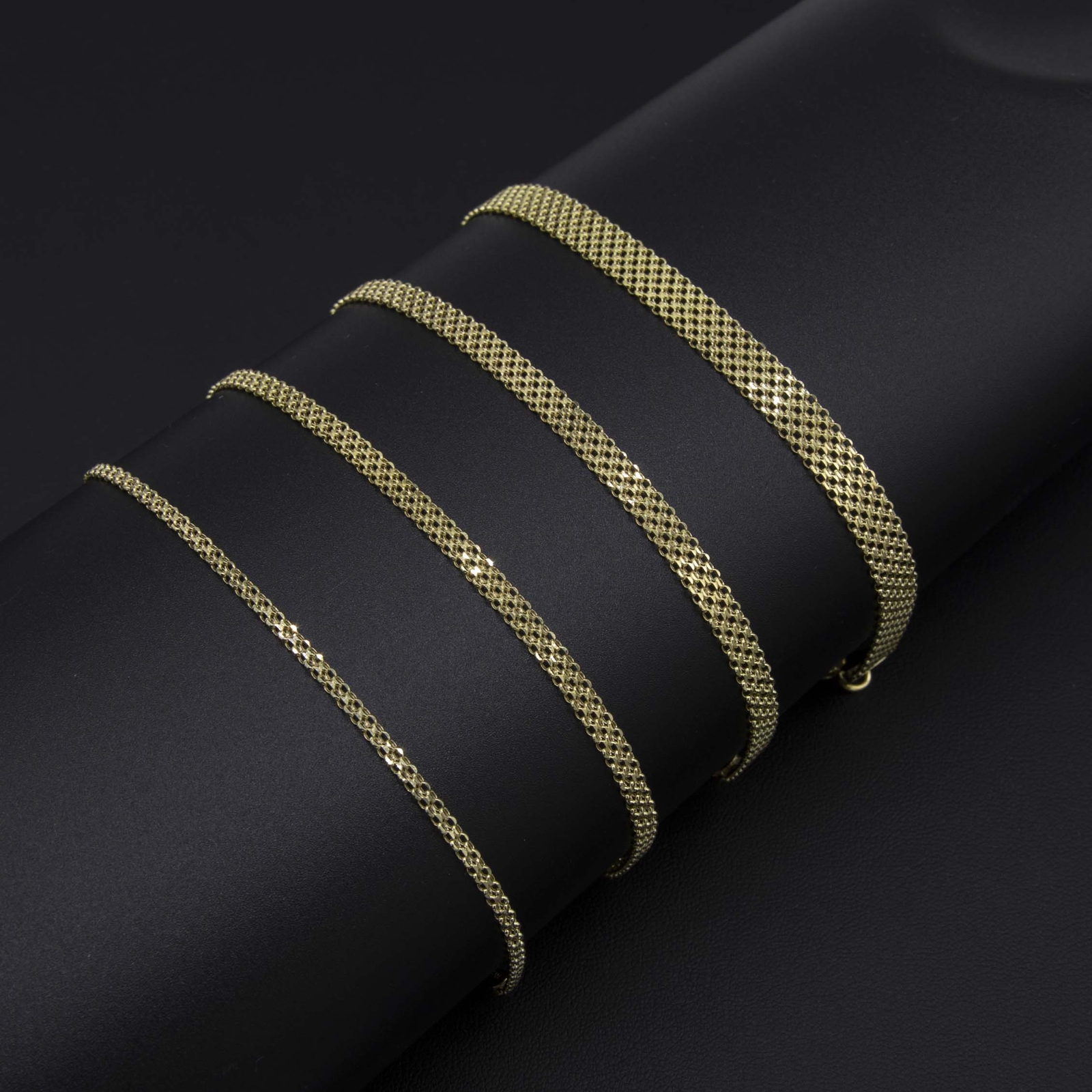 7.25″ Bismark Chain Bracelet Real 14K Yellow Gold All Sizes