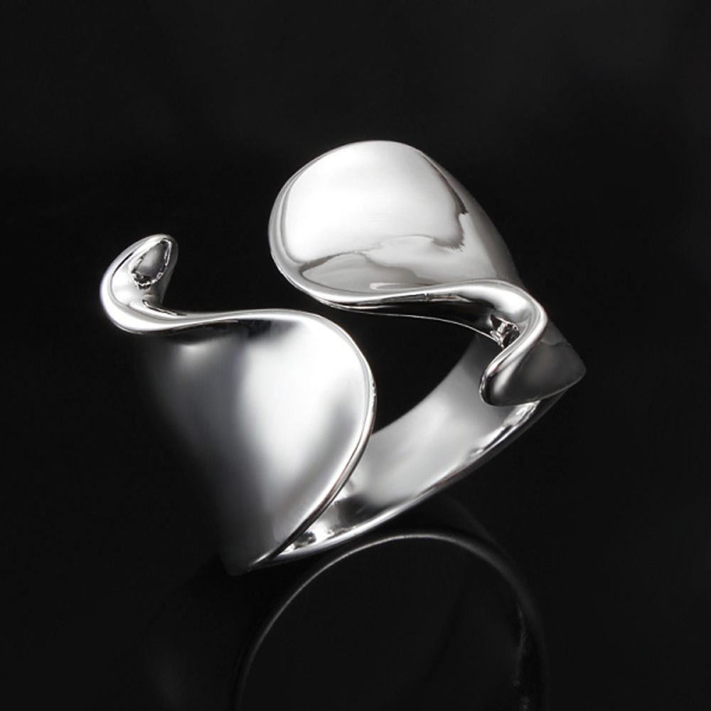 Unique Elegant 925 Sterling Silver Fashion Jewelry Charm Ring One Size Fit All