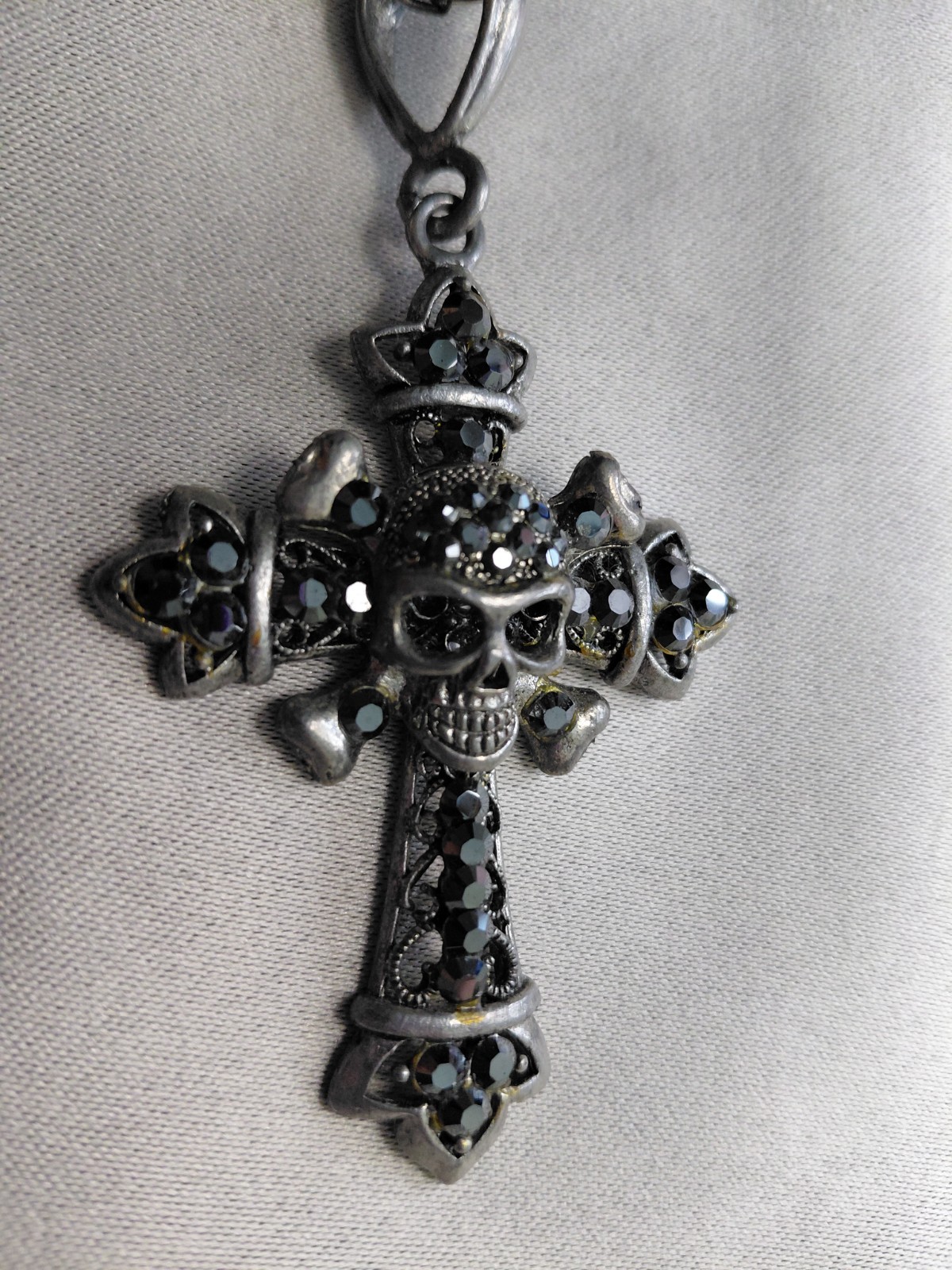 Marianna Harutunian Gothic Crown Skull Cross Pendant.