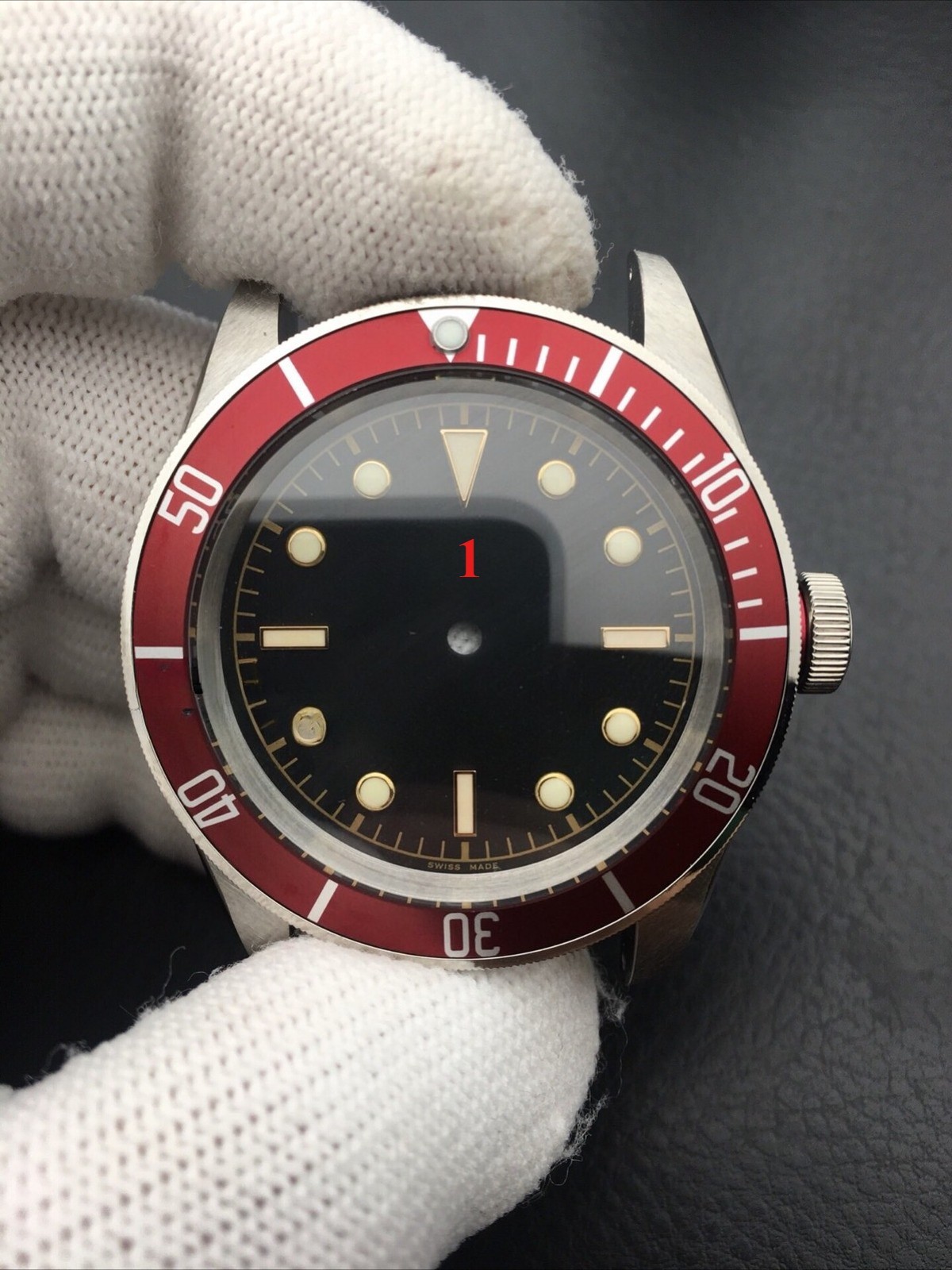 DIY Watch Part Kit for 2824 Heritage Black Bay 41mm Case+Dial+Hands+Steel Strap