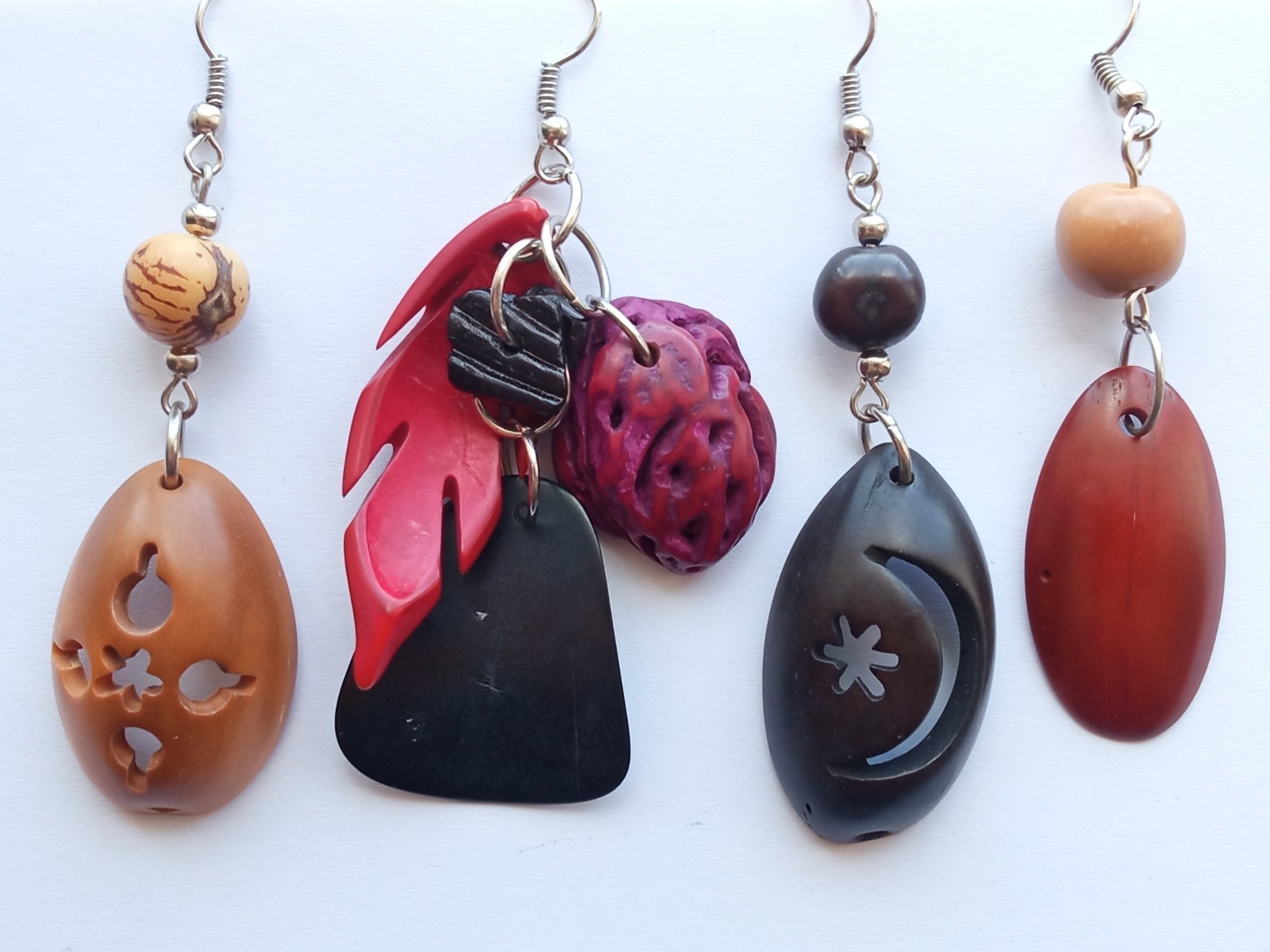🔥Wholesale 20 Pairs Peruvian Jewelry Amazon Seed Earrings Handmade Boho Style🔥