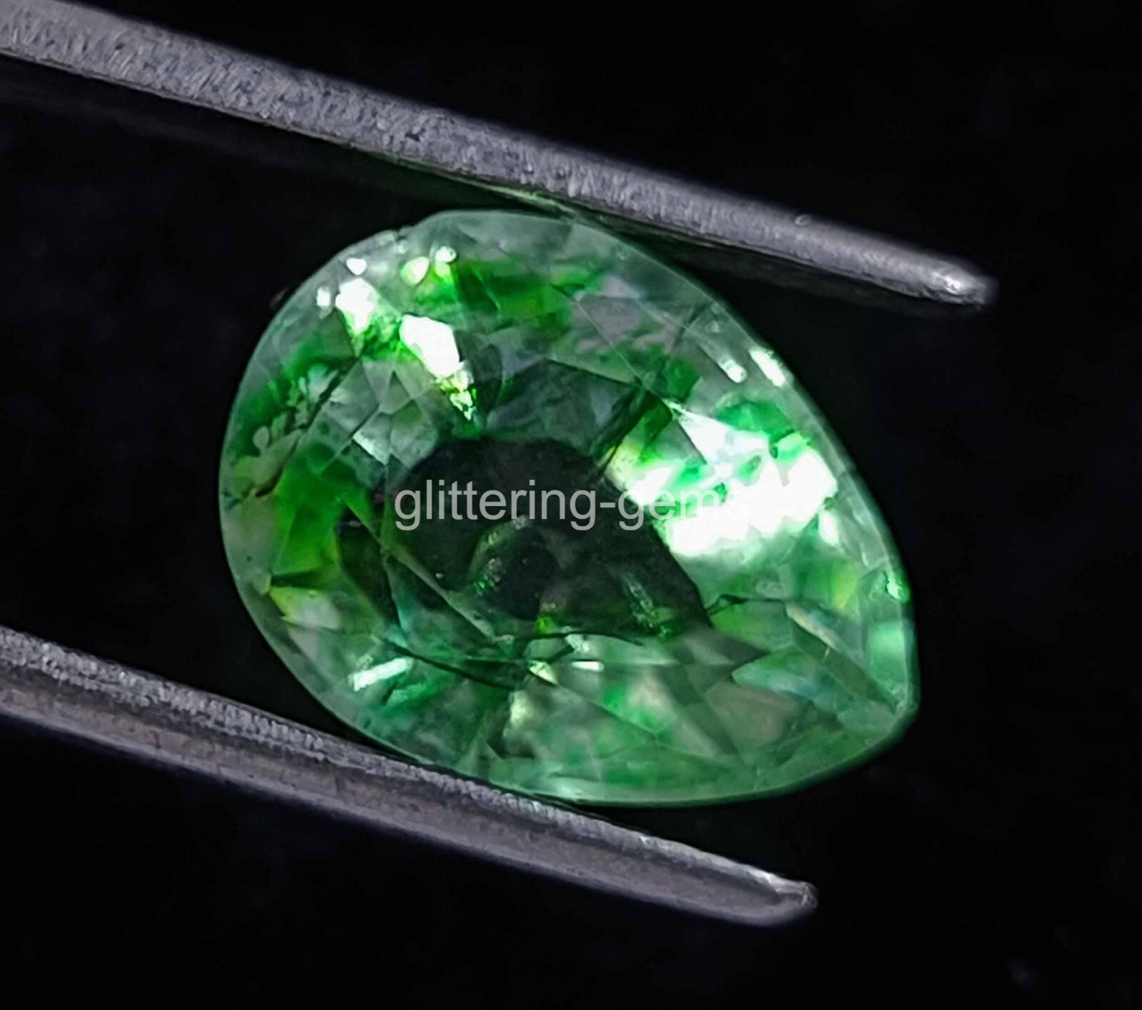 7.60 Ct PEAR SHAPE IGL NATURAL GREEN COLOMBIAN EMERALD GEMSTONE 15x11mm 4AUX