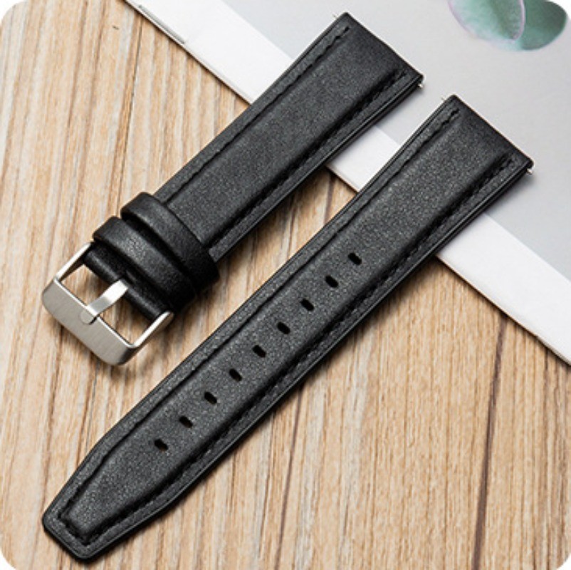 Silicone genuine Leather Watch Strap Waterproof Wristband 10 12 14 16 18 20 22mm