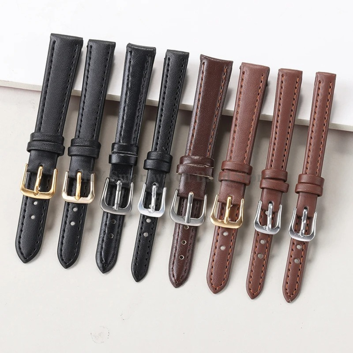 8Mm 10Mm 12Mm 14/16Mm 18Mm 20Mm 22Mm 24Mm PU Leather Watch Strap for Men Women S