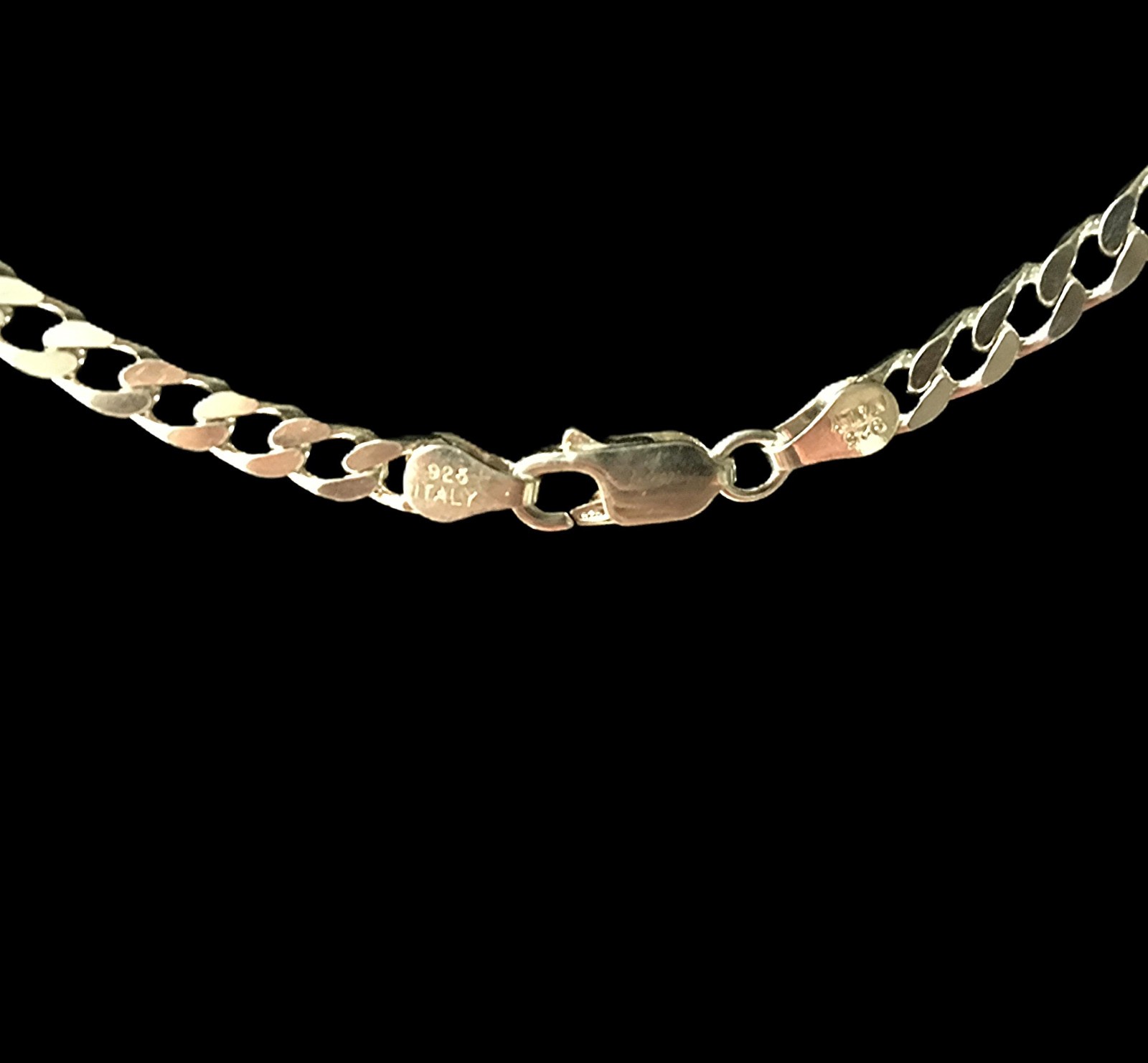 PGDA Italian Sterling Silver .925 Curb Link Diamond Cut Chain Necklace 15.7g