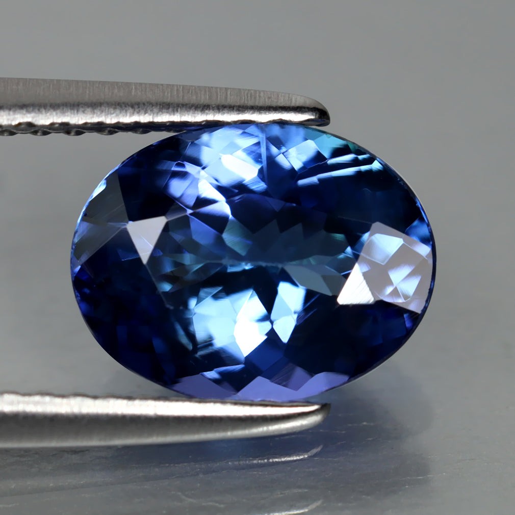 2.02 ct Fabulous Oval (9.26 x 7.21 mm) Tanzania Bluish Violet Tanzanite Gemstone