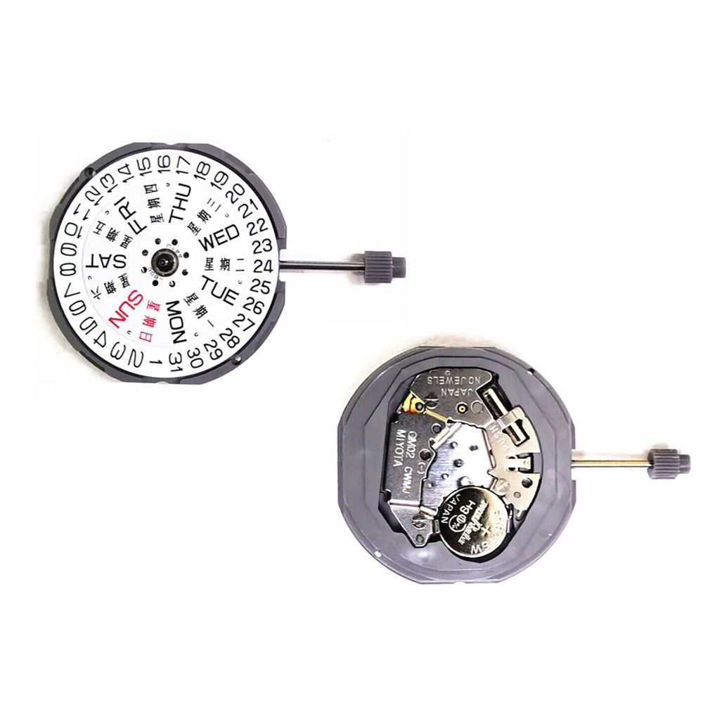 Quartz Watch Movement Sliver 3 Hands Date at 3 Replacement For MIYOTA GM02 GM00