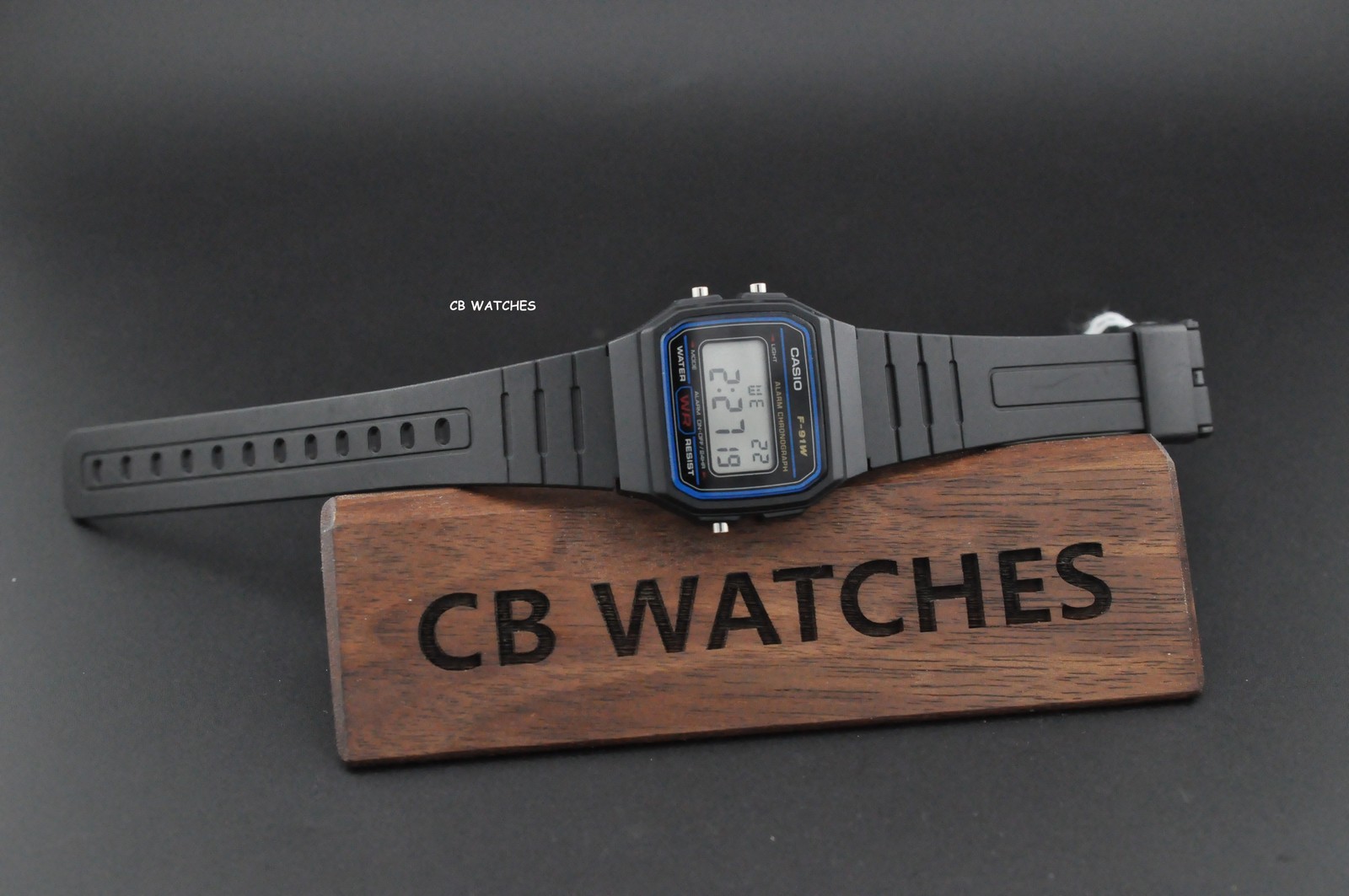 CASIO F-91W-1 Classic Digital Black Resin Chronograph Alarm Sport Watch