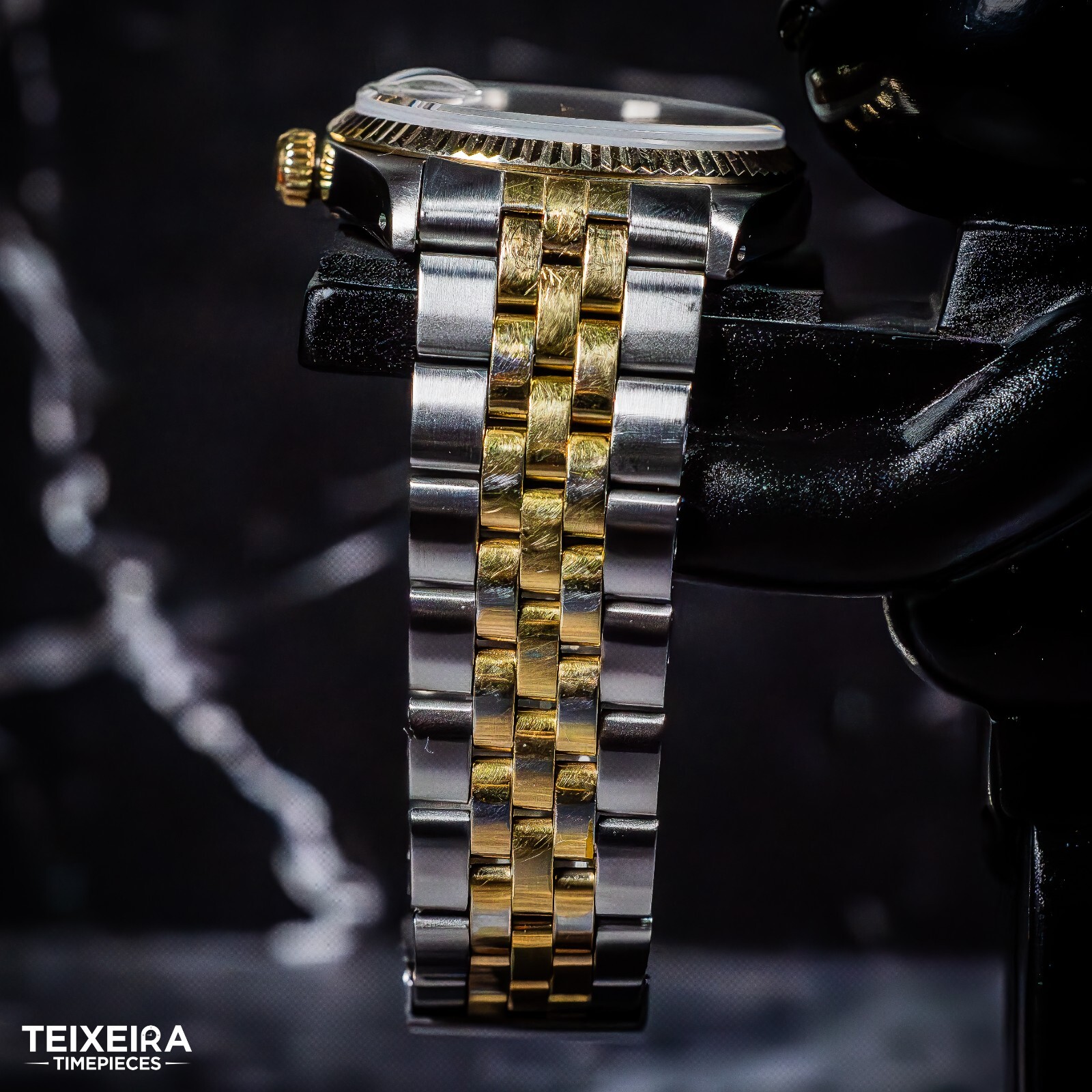 Tudor Prince Date 74033 Champagne 18k Fluted Bezel and Jubilee Bracelet 34mm