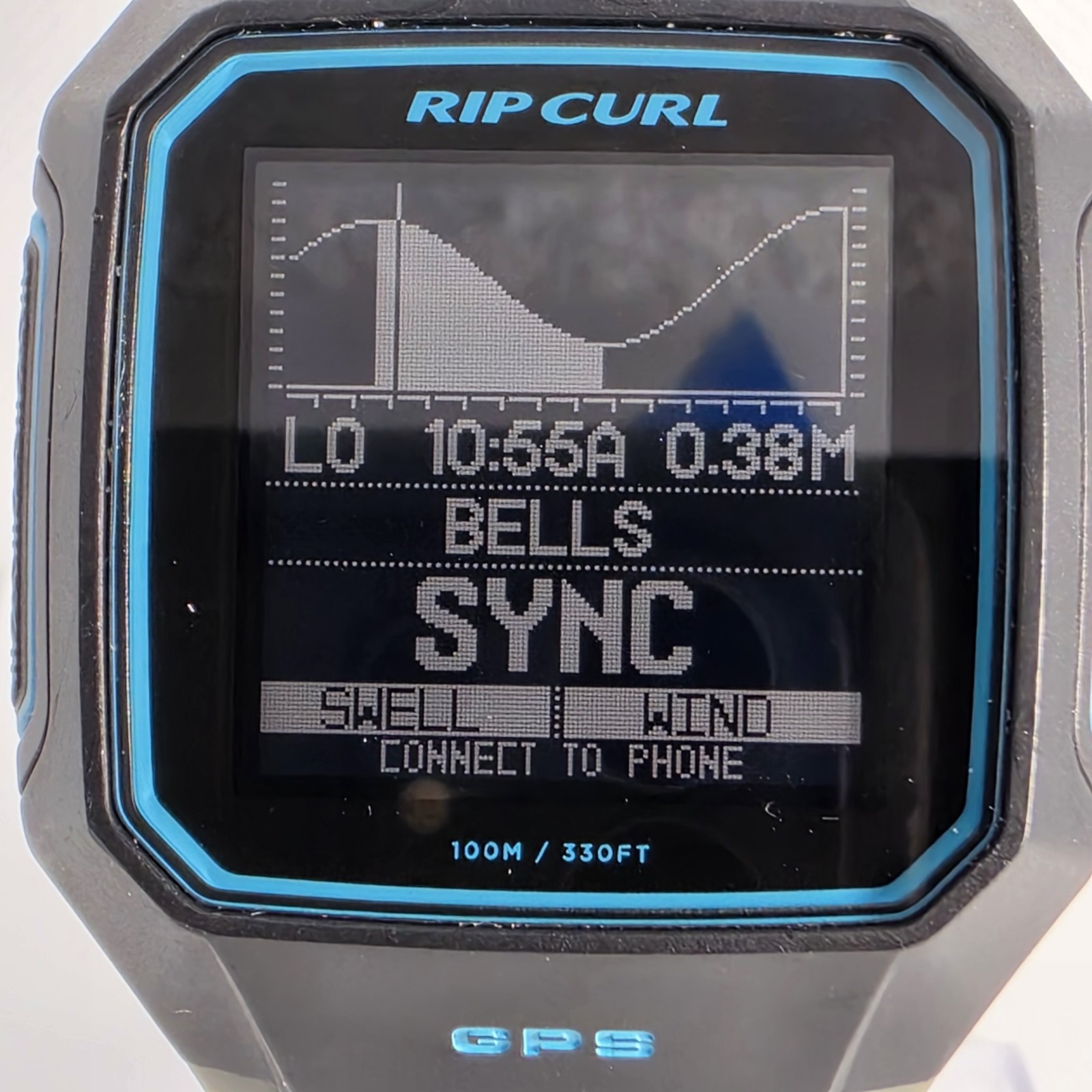 RIP CURL ULTIMATE TIDE GPS 2 MEN’S W.R 42X53mm IOS USER ONLY NOT FOR ANDROID