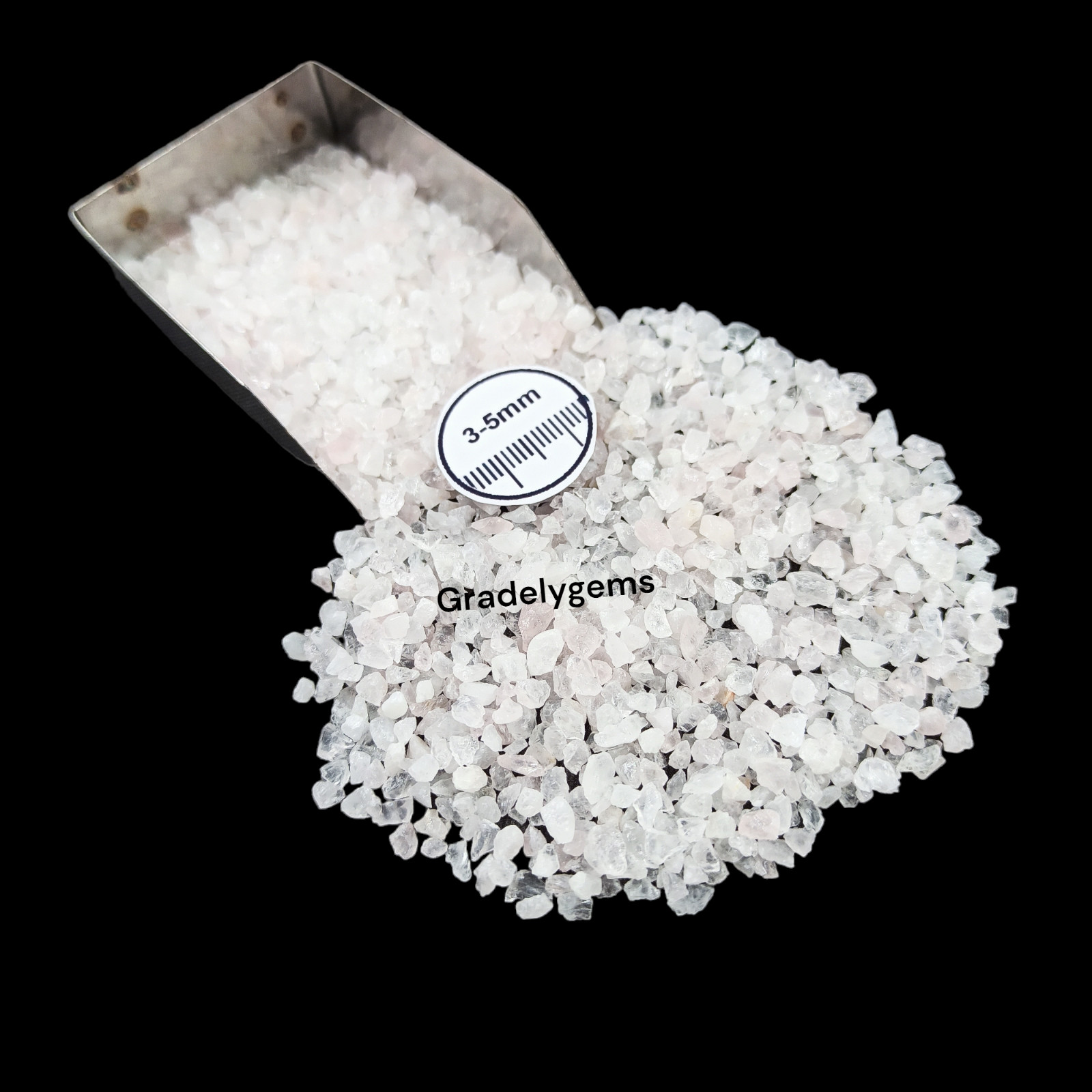 Natural Rose Quartz Gemstone Crushed Powder – Healing Crystal for DIY Crafts