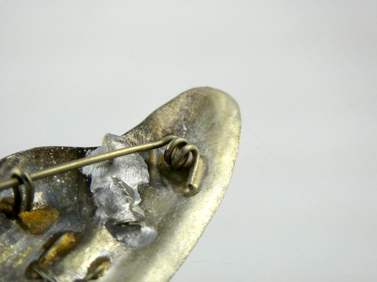 Vintage Handmade Sterling Silver Multi Gemstone Hat Pin or Brooch 925 6g 2 Inch