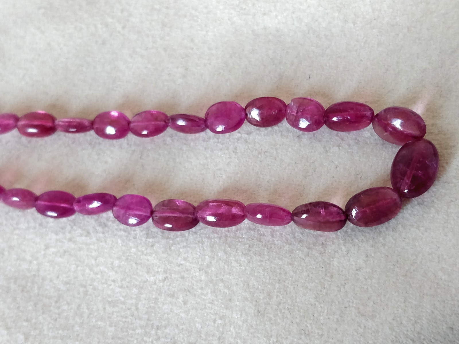 Rubellite Tourmaline Oval nuggets 5 – 8 mm Pebble Beads 16″ loose strand