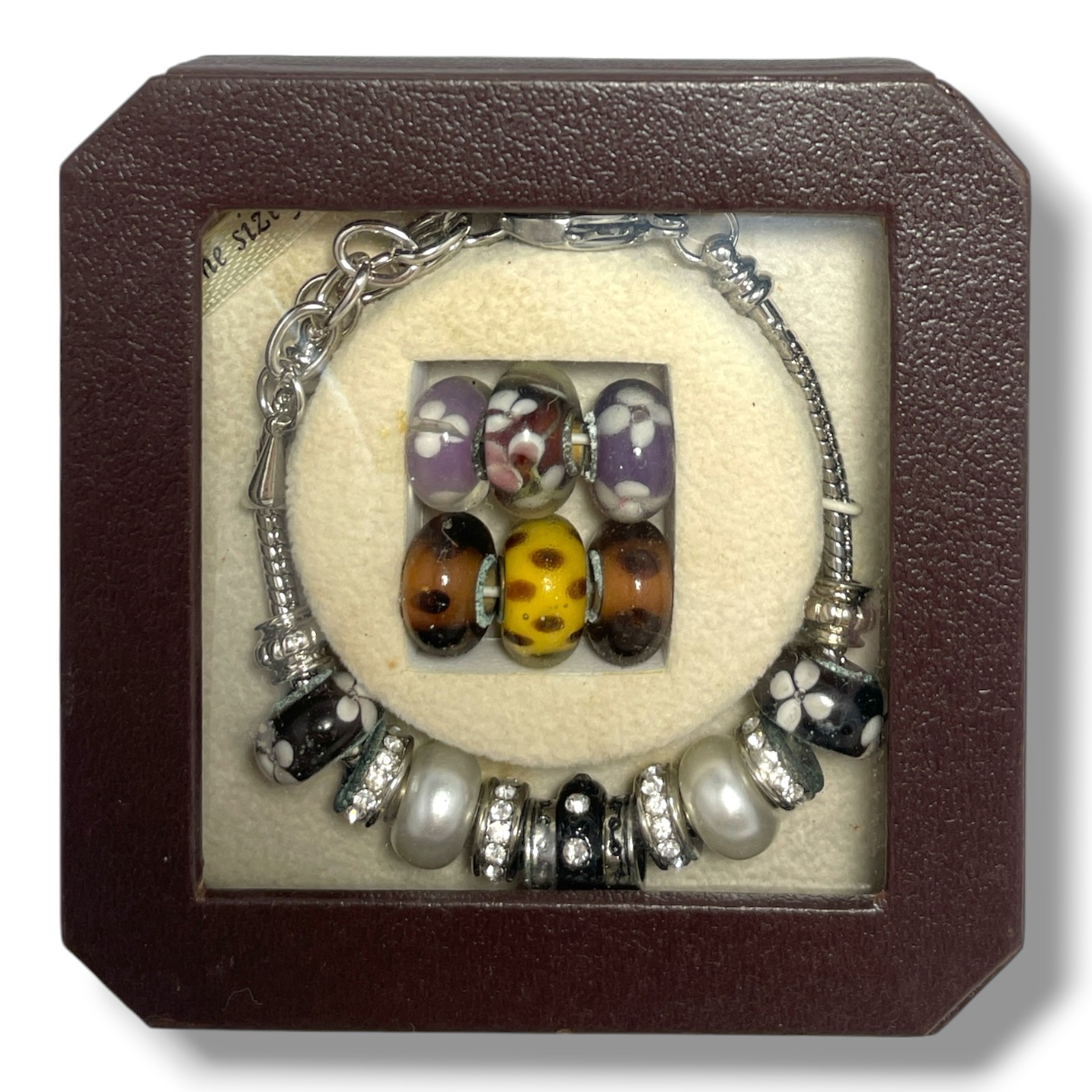 Bella Perlina Bracelet Set Flowers -New In Box