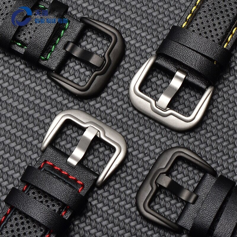 24mm Cow Leather Watchband Strap For Dietrich OTC-AO1 OT-3 Swiss Bracelet Black