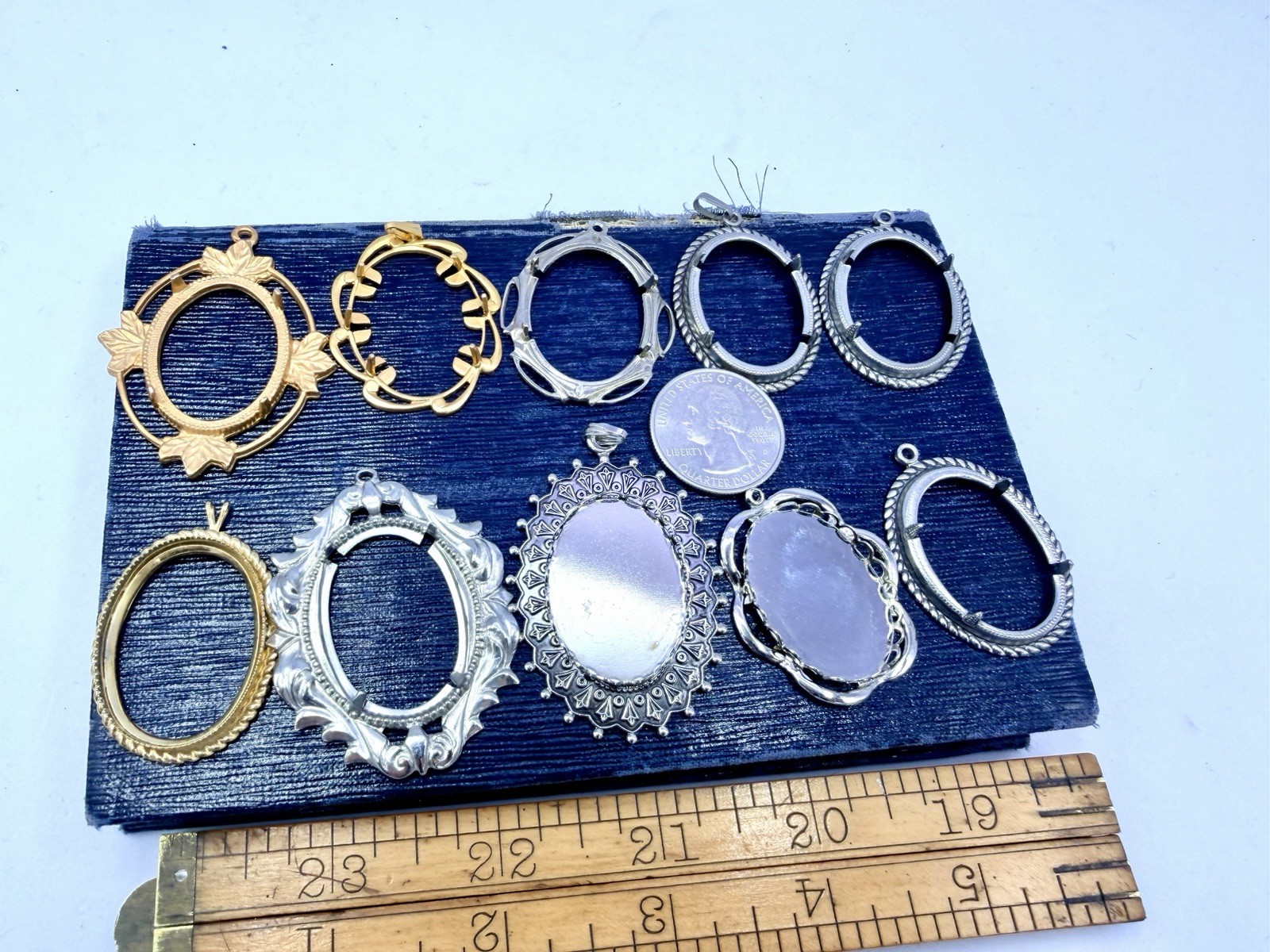 10 Pcs Vintage Pendant Settings Blanks Frames 24x30mm Findings Jewelry Making