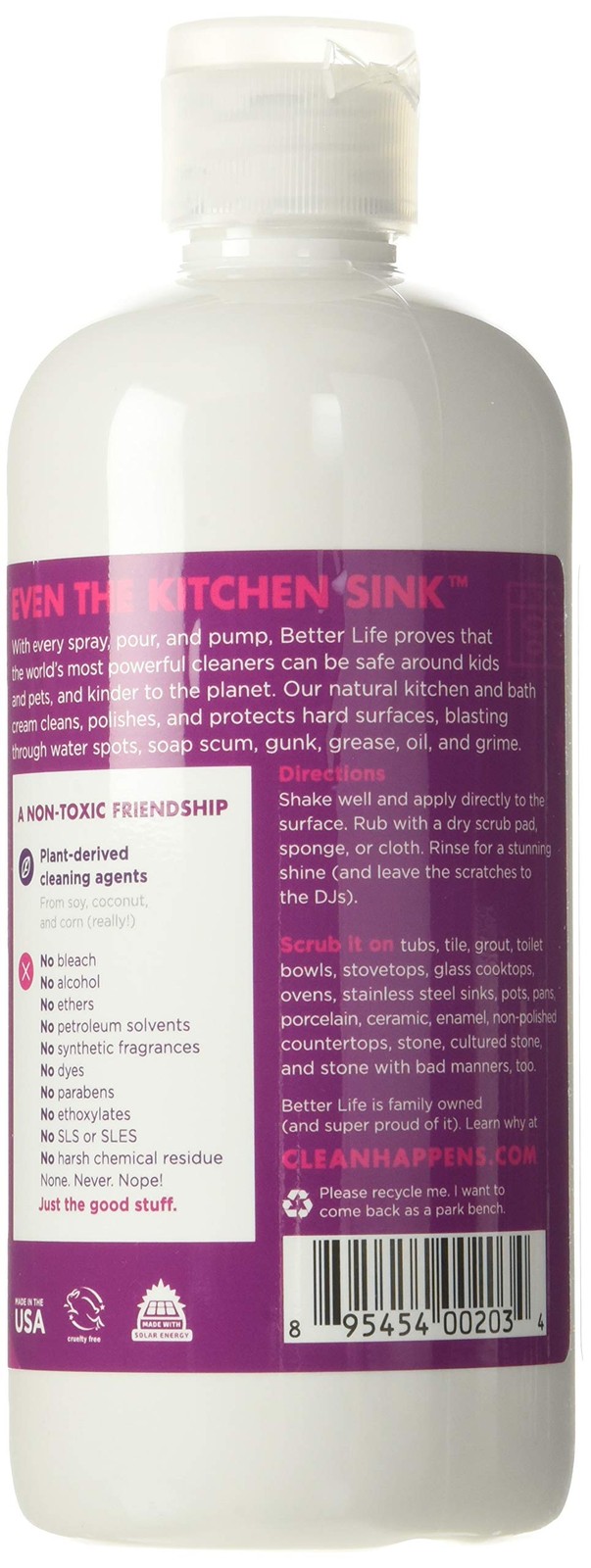 Better Life Sink Cleaner, Stainless Steel 16 Ounce (Pack of 1)