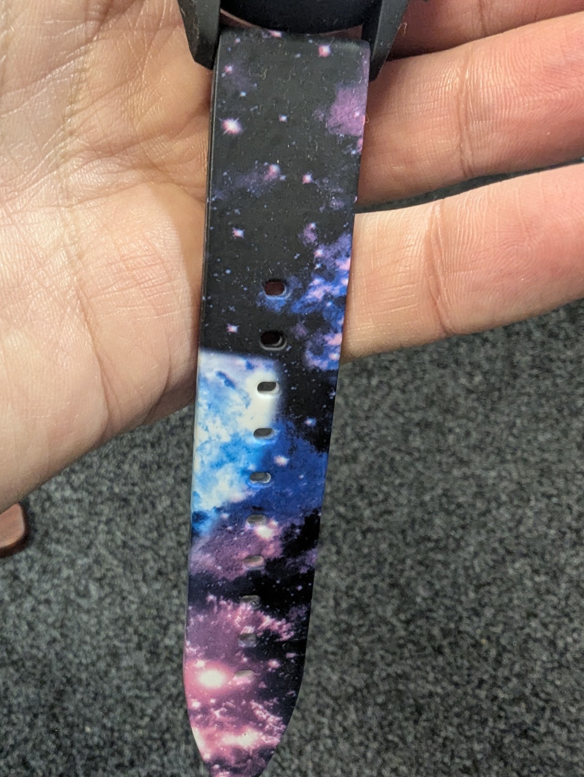 HYPE SILICONE STRAP WRIST WATCH ADULT UNISEX SPLASH PROOF GALAXY SILICONE STRAP
