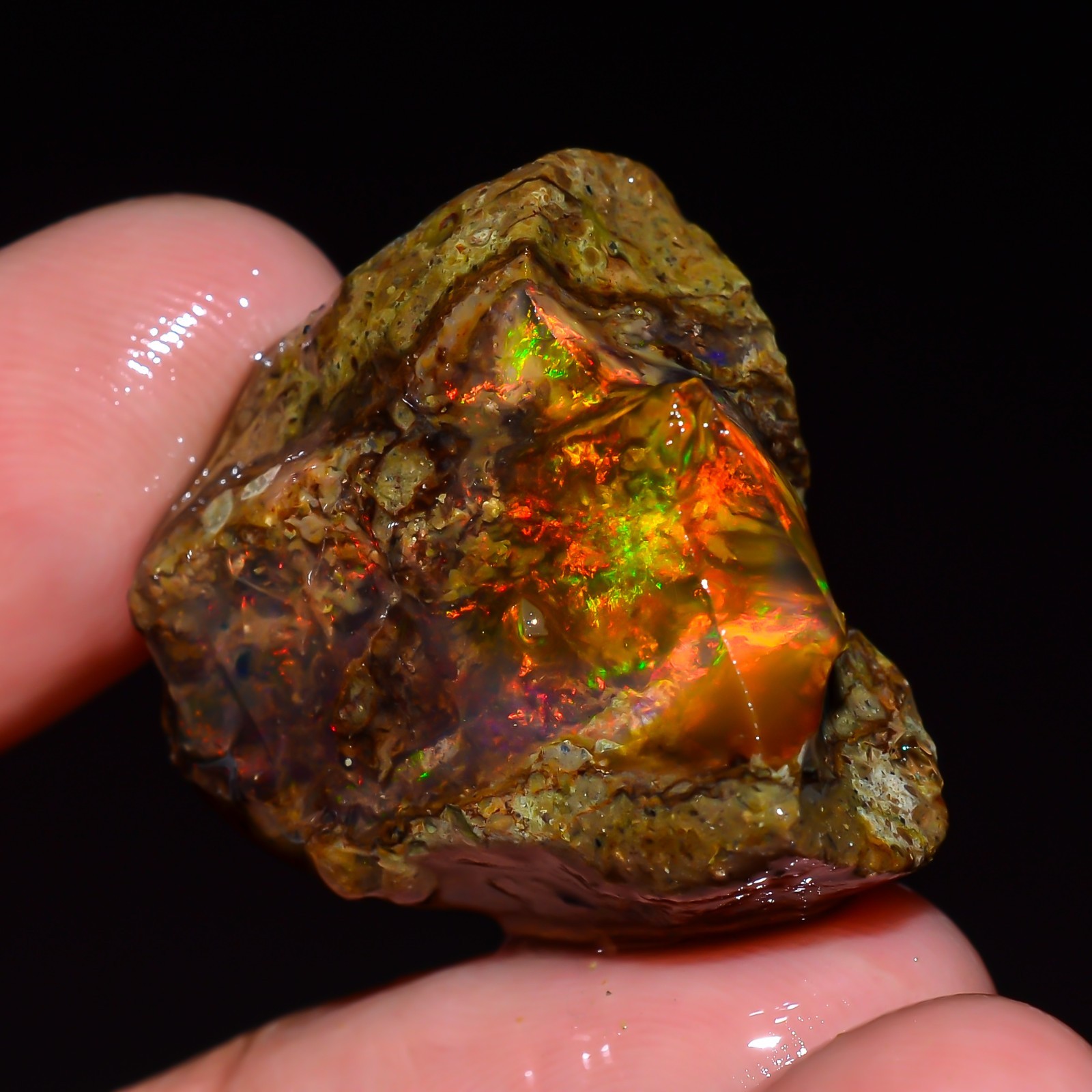31 Carat Opal Rough Natural Ethiopian Oil Opal Raw, Fire Opal Gemstone