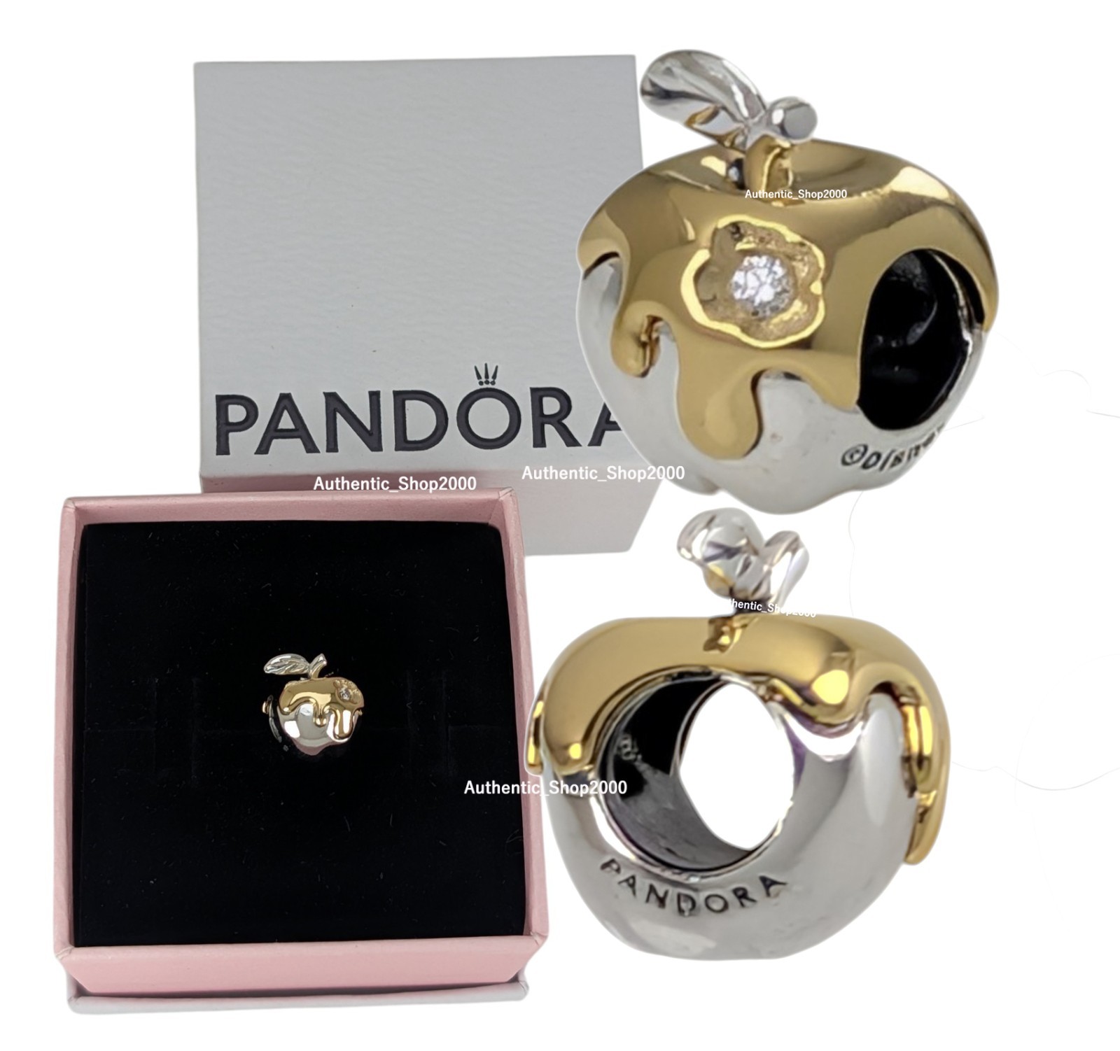 100% Authentic PANDORA Disney Snow White Poison Apple Diamond Charm 764384C01