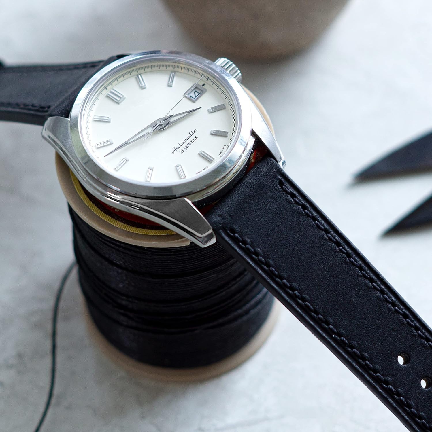 Full Grain Leather Watch Band – Quick Release Spring Bars