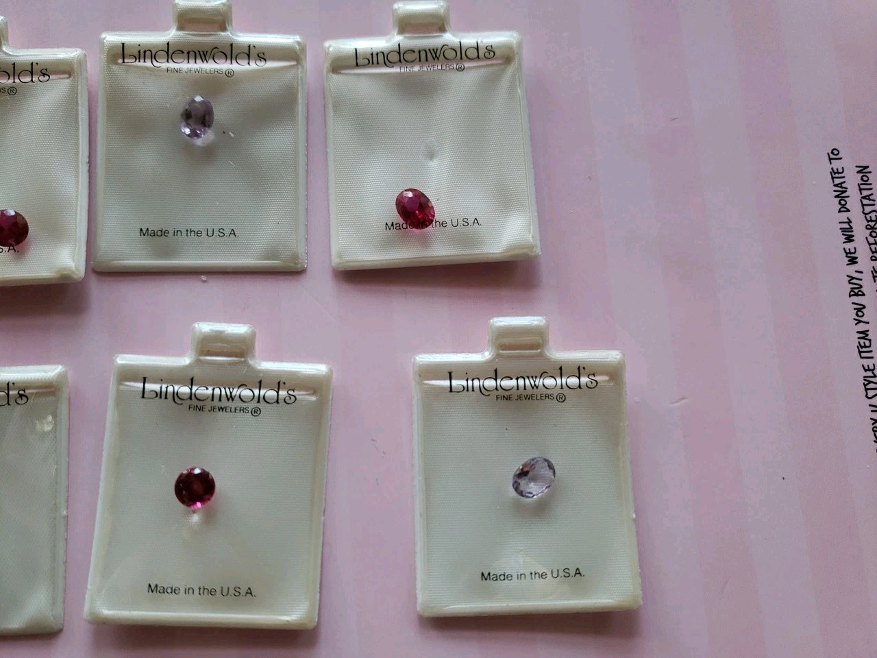 LOT OF 6 Vintage Lindenwold’s Gemstones Tested With The Presidium Tester