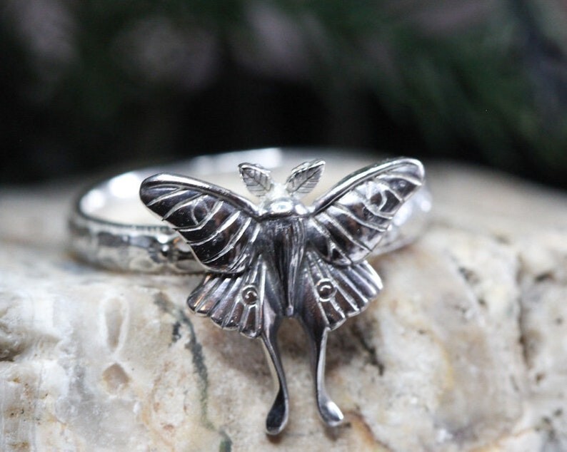 Handcrafted Butterfly Silver Ring – Boho Nature-Inspired Statement Jewelry Ring