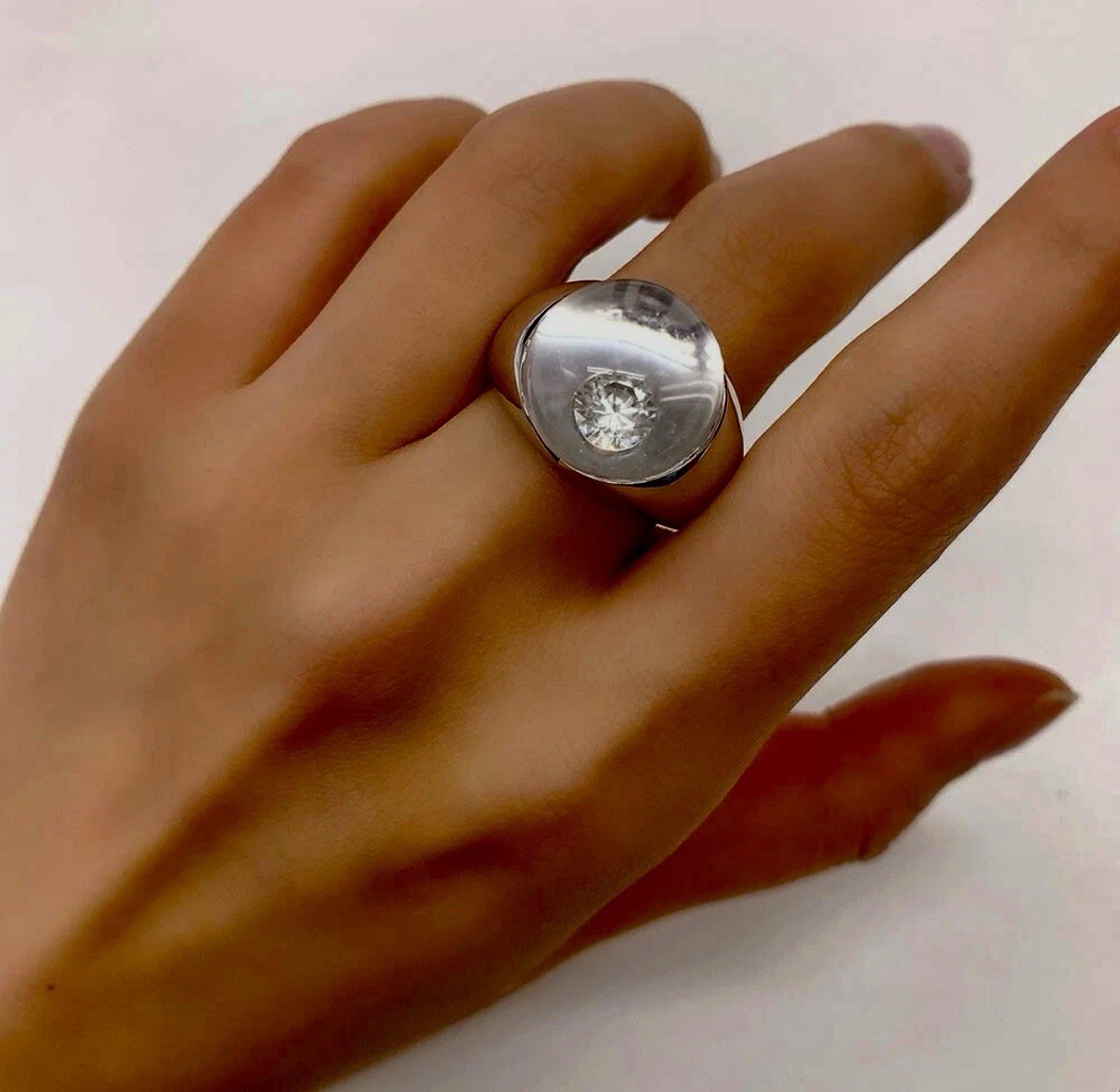 Mauboussin Paris Diamond Rock 18k Ring Size 4.75