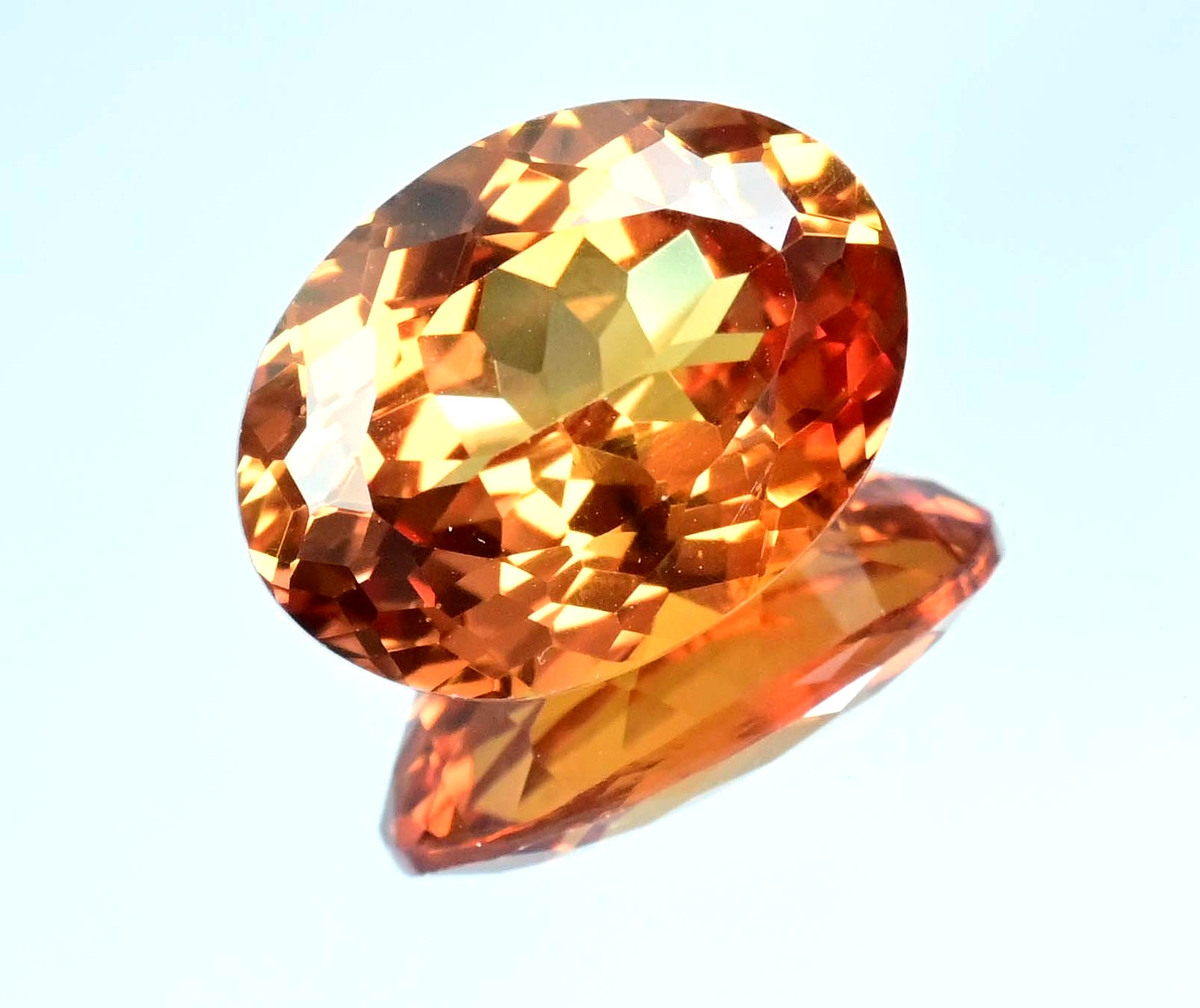 20.00 Ct Natural Imperial Topaz Untreated Certified Oval Flawless Loose Gemstone