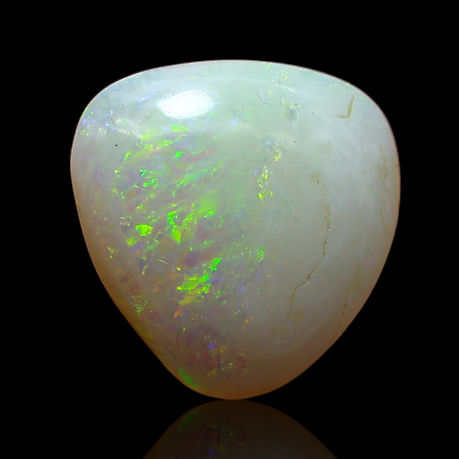 Natural Fire Opal Cabochon Meditation Gemstone Australia 2.50 Cts 10x10x3 mm