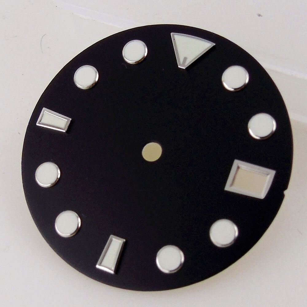 28.5mm Black dial fit Japan NH35 NH36 3 o’clock 3.8 o’clock SBDX001 mens watch