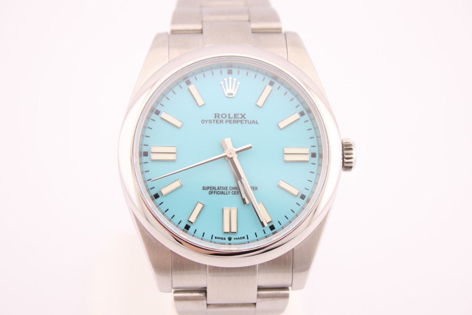 Rolex 124300 Oyster Perpetual 41mm Custom Turquoise Dial