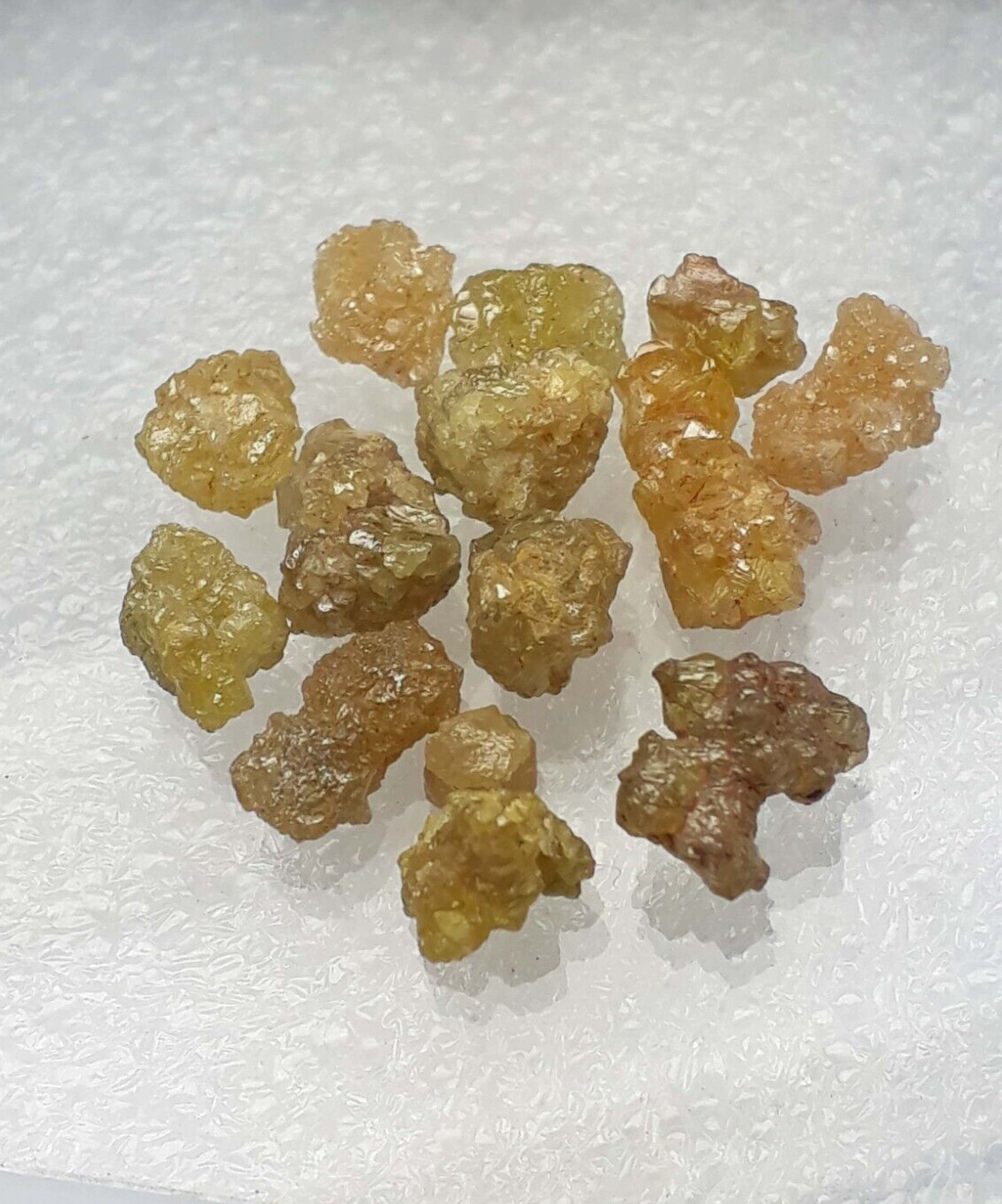 13.21 Ct, 15 Pcs Natural Orange Rough Diamonds,Uncut Diamond Lot,Raw Rough Stone
