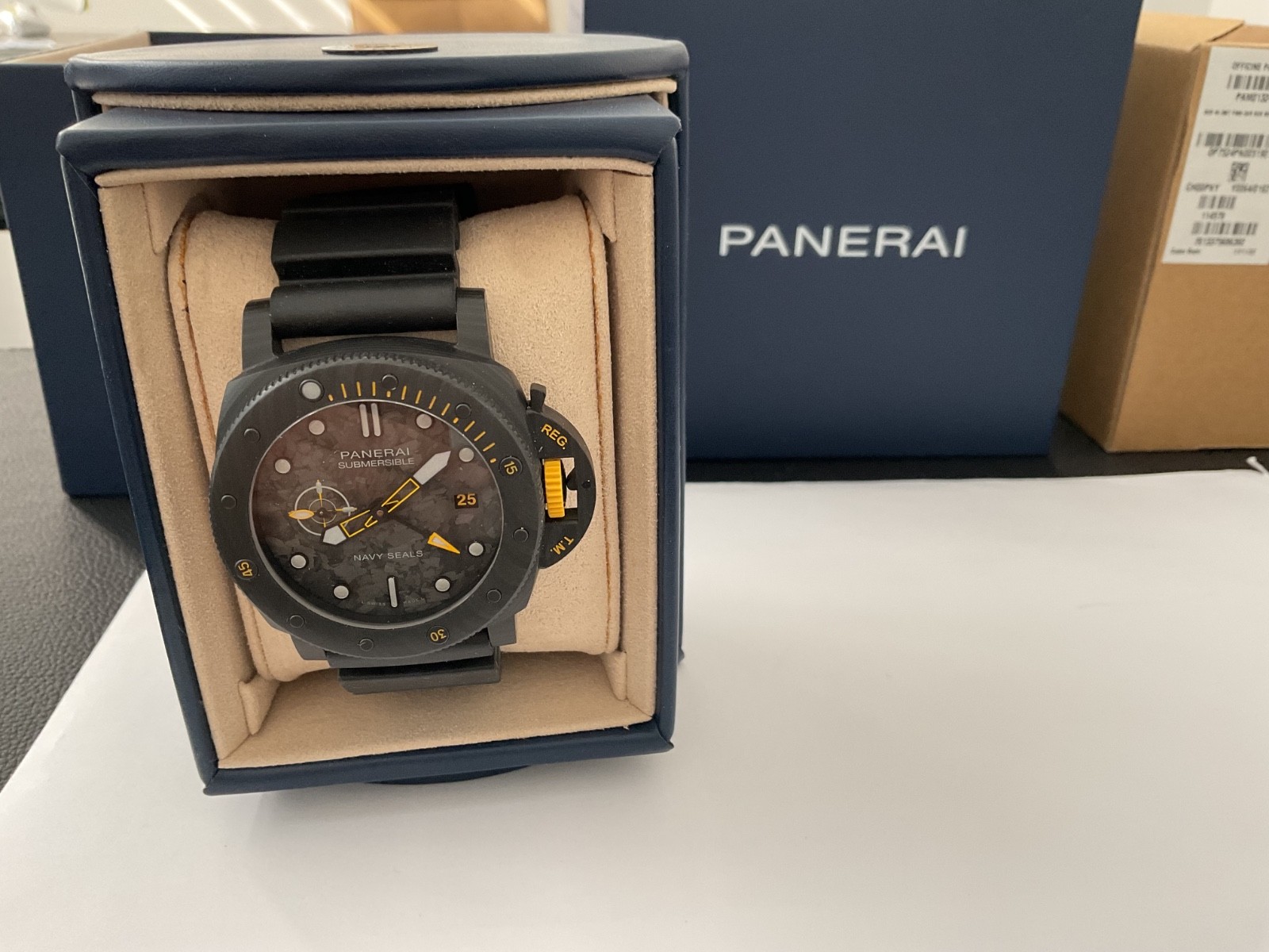 Panerai Submersible GMT Navy Seals Carbotech Limited Edition Black Pam01324