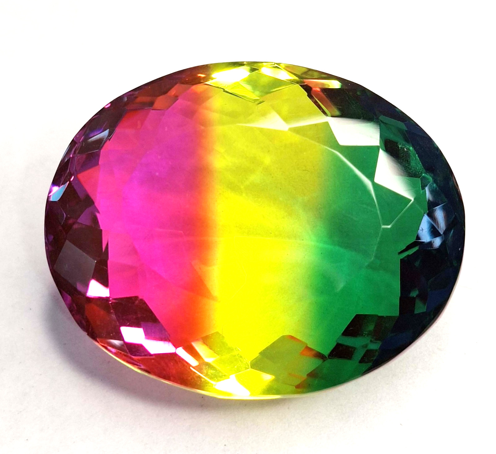 Tourmaline Bi-Colour Natural Oval Cut 118-120 Ct Certified Loose Gemstone RK1093