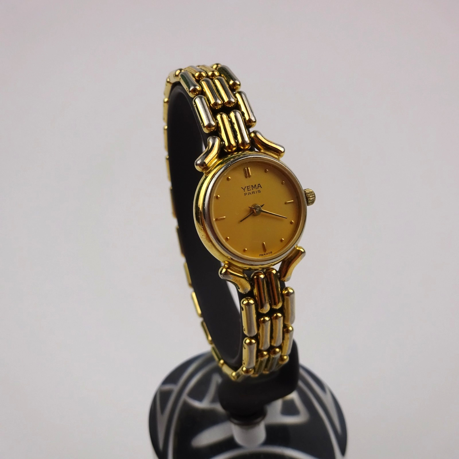 Yema Paris Gold Plated Watch Quartz Gold Dial Working