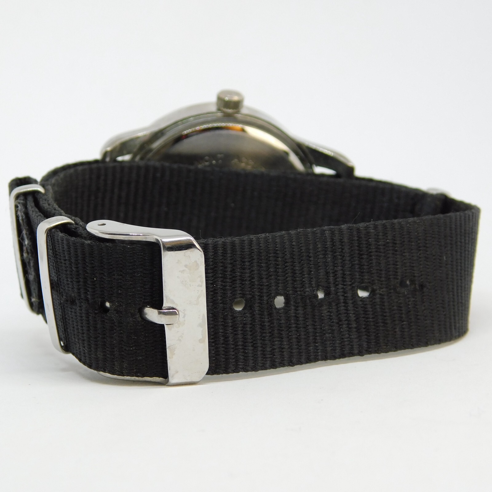 ACCUTIME WATCH CORP 6926 Nylon Band Quartz Analog Men’s Watch New Battery