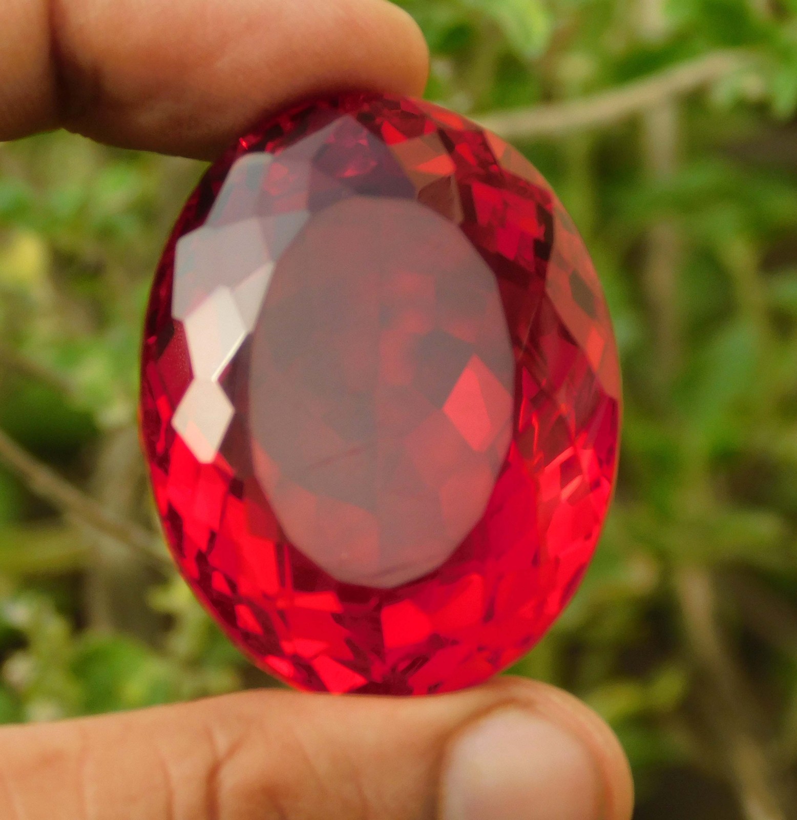 206.25cts. Natural Oval Cut Translucent Madagascar Red Ruby Loose Gemstone