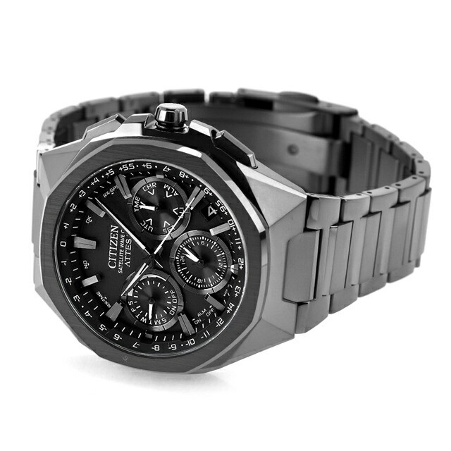 CITIZEN Attesa CC4105-69E Black Titanium Satellite Wave GPS Eco-Drive Watch 44mm