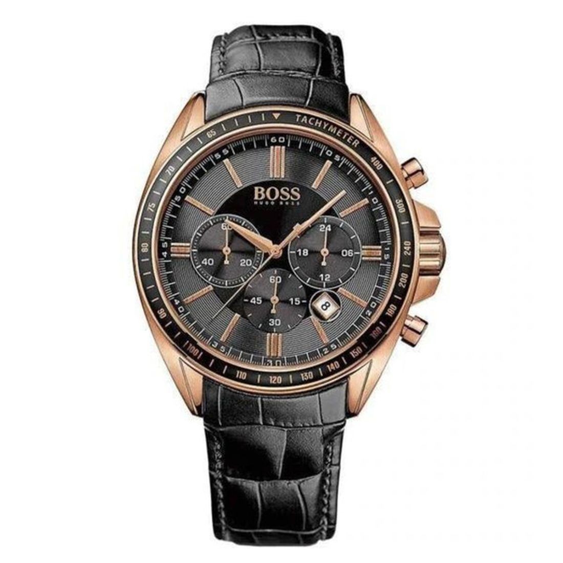 Hugo Boss Driver Sport Men’s Black Leather Quartz Watch 1513092
