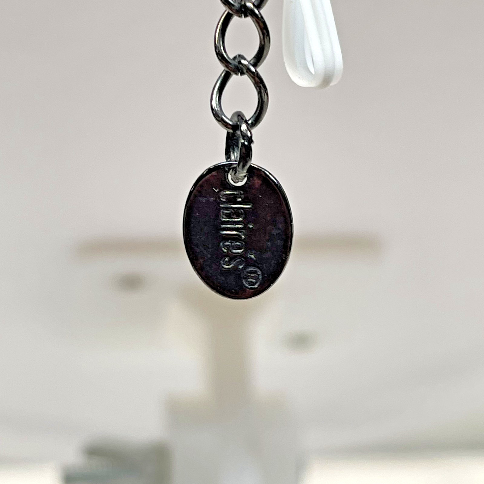 Claire’s Signed Black Liquid Metal Mesh Bib Necklace Gothic Rhinestone Statement