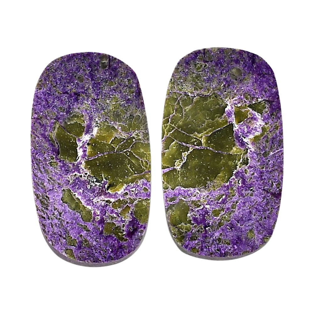 Natural Purpurite Pair 14.4×25.3×3.7 mm Cushion Polished Gemstone LS60-04816