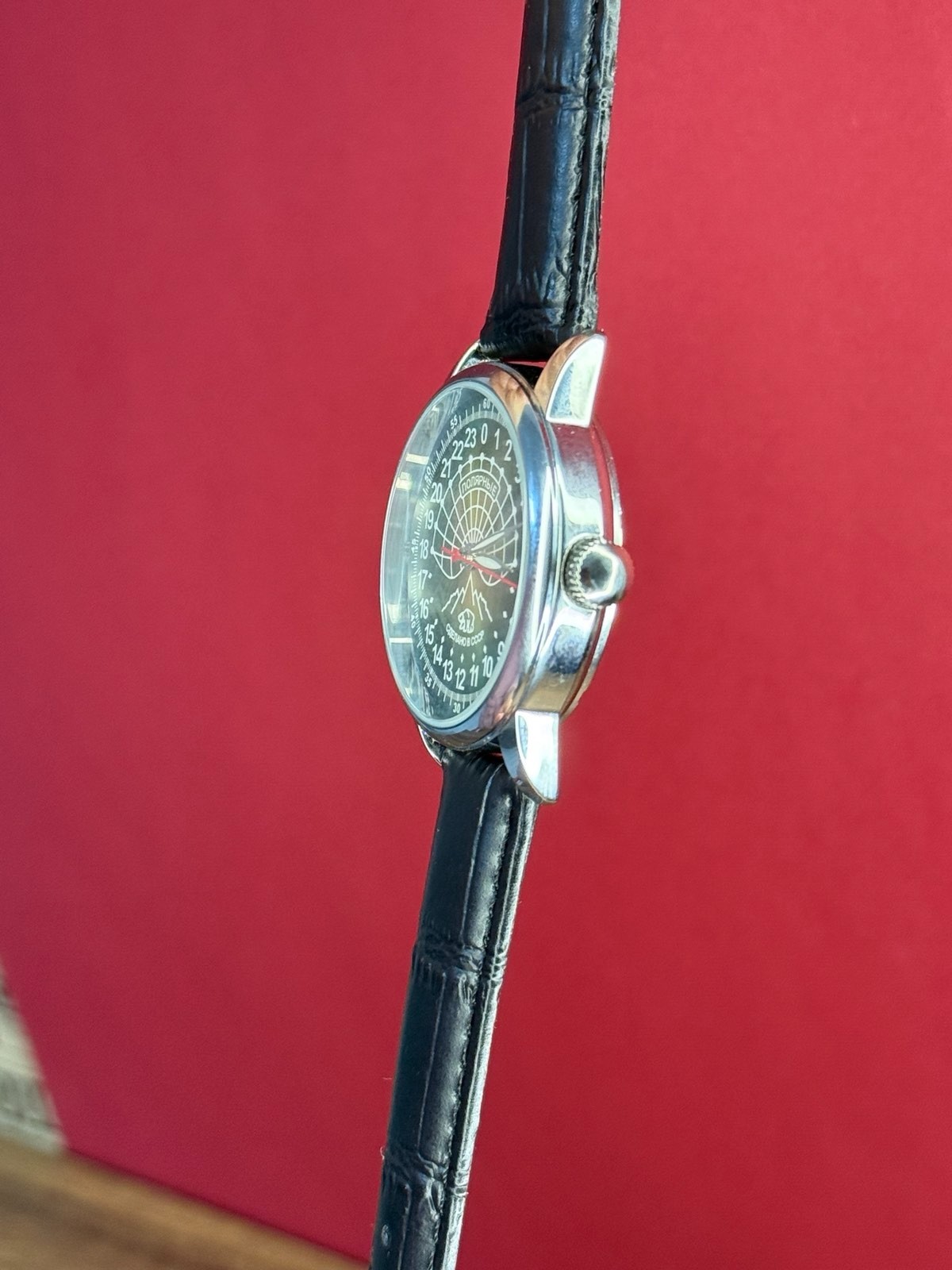 Watch Raketa 24h Automatic Wrist Men’s Russian Soviet USSR Polar Day Green